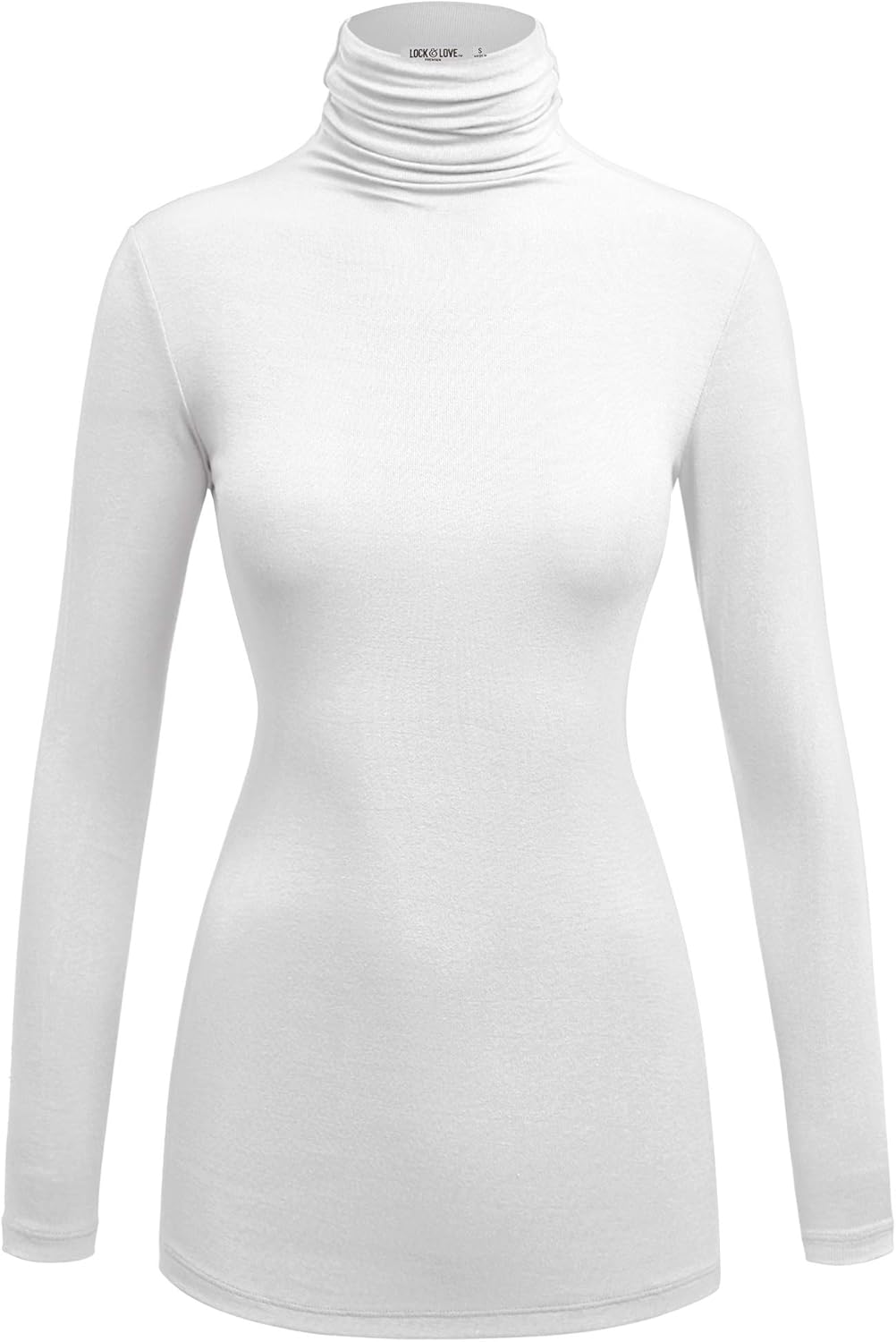Lock and Love Women's Lightweight Long Sleeve Cozy Stylilsh Turtleneck Top Pullover Sweater