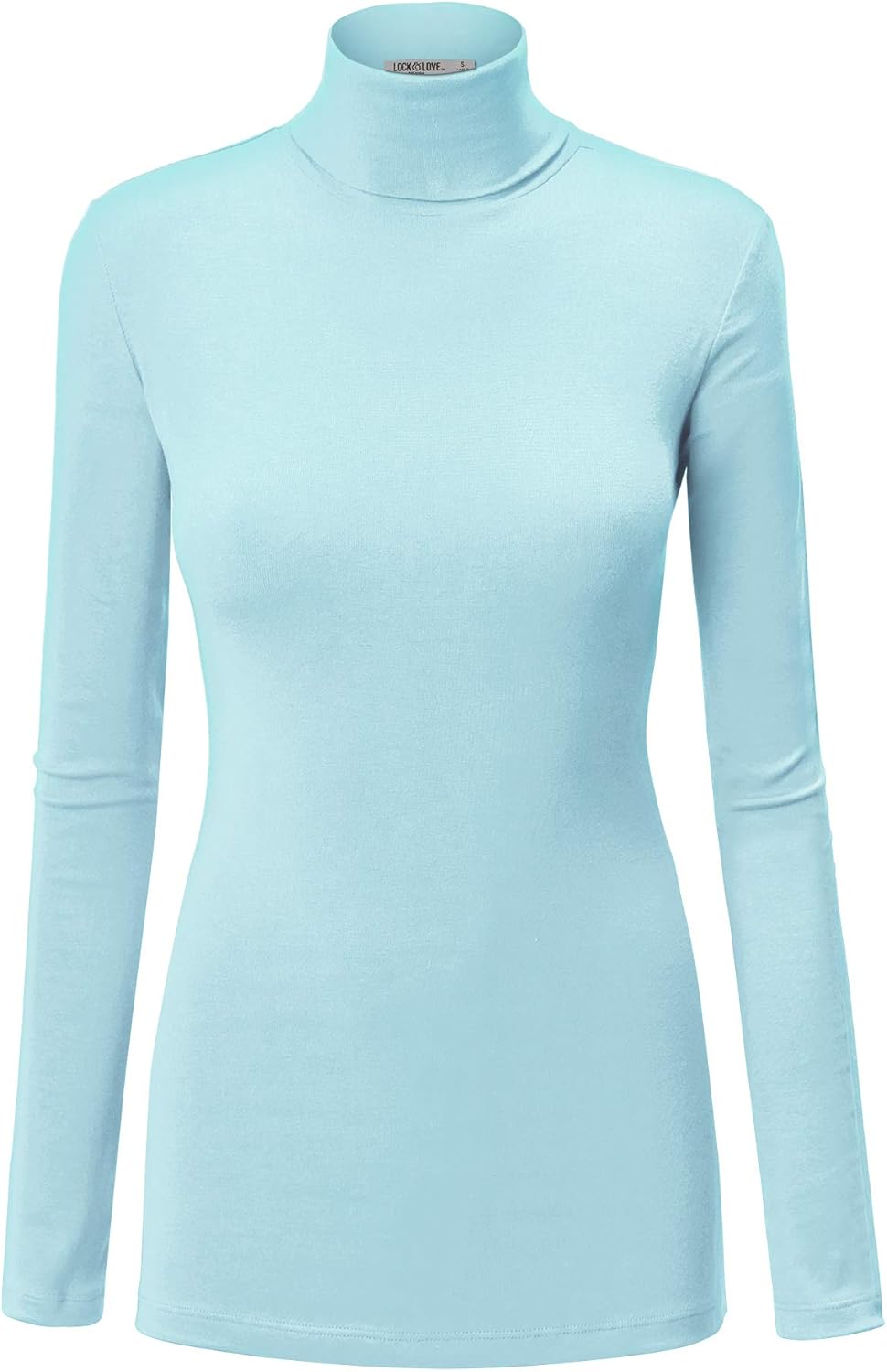 Lock and Love Women's Lightweight Long Sleeve Cozy Stylilsh Turtleneck Top Pullover Sweater