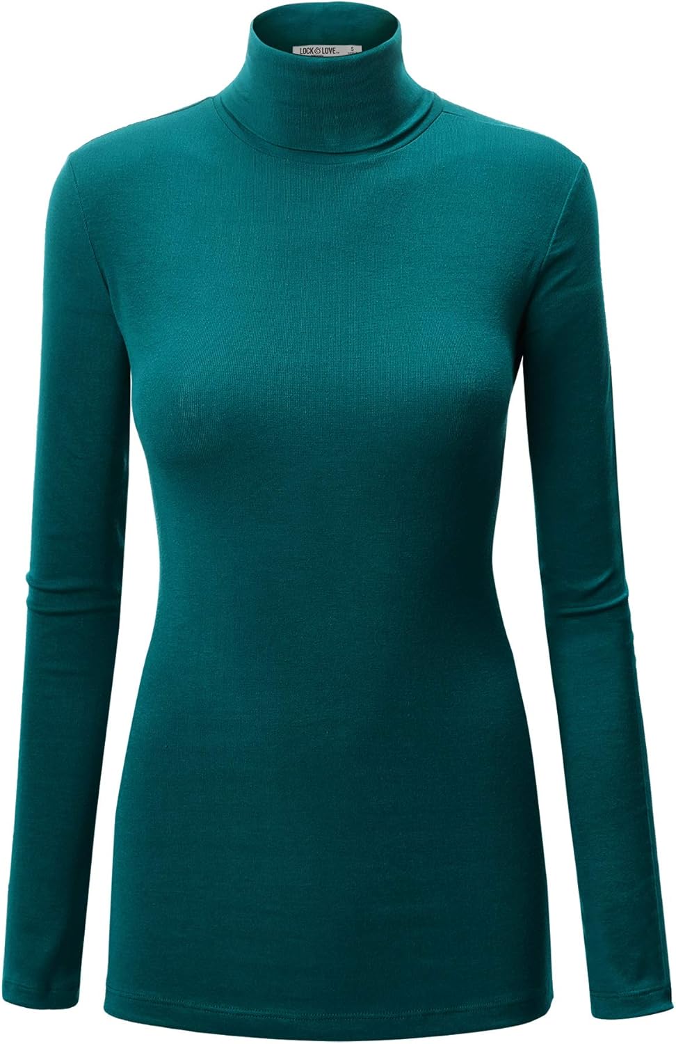 Lock and Love Women's Lightweight Long Sleeve Cozy Stylilsh Turtleneck Top Pullover Sweater