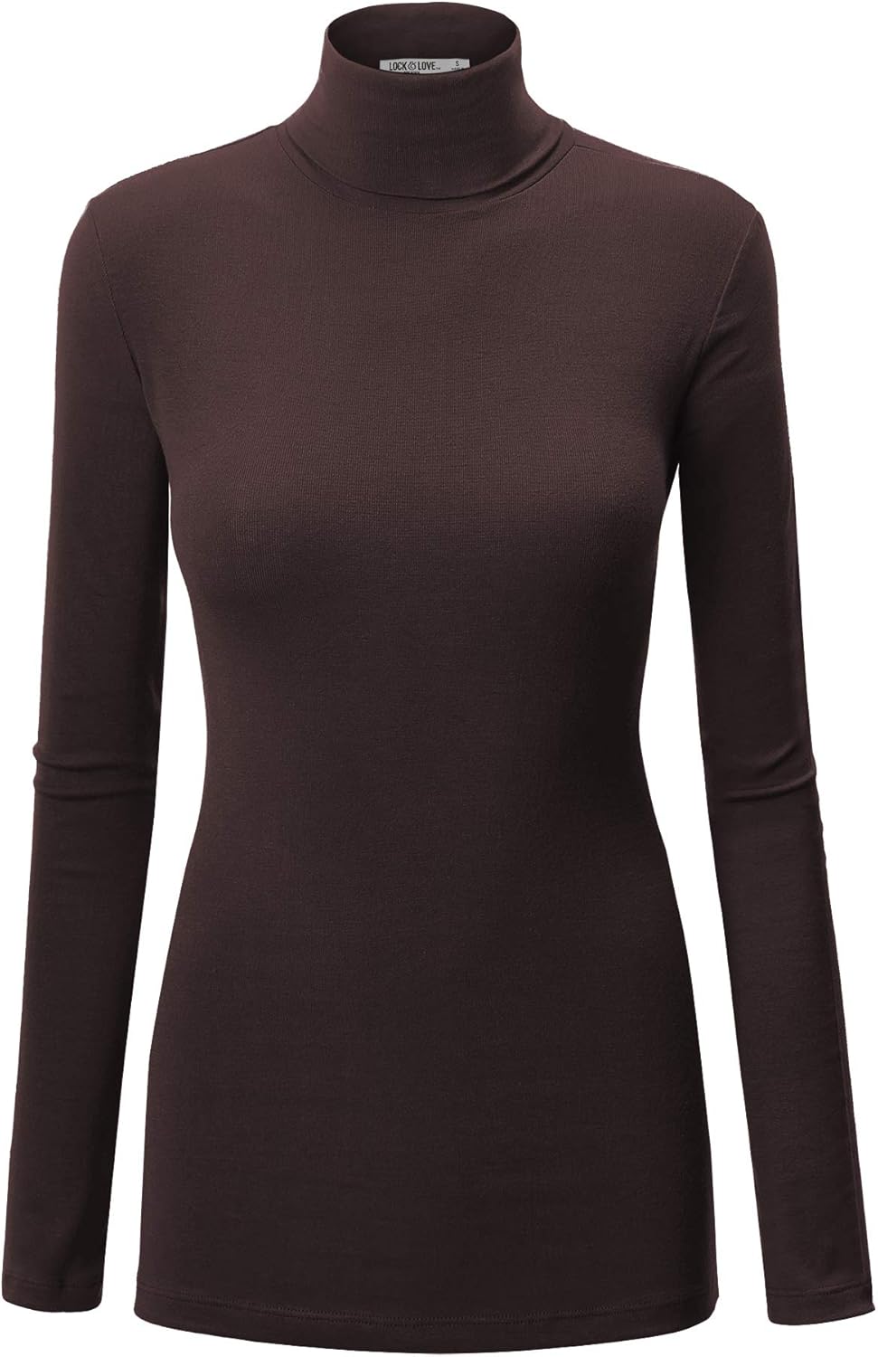 Lock and Love Women's Lightweight Long Sleeve Cozy Stylilsh Turtleneck Top Pullover Sweater
