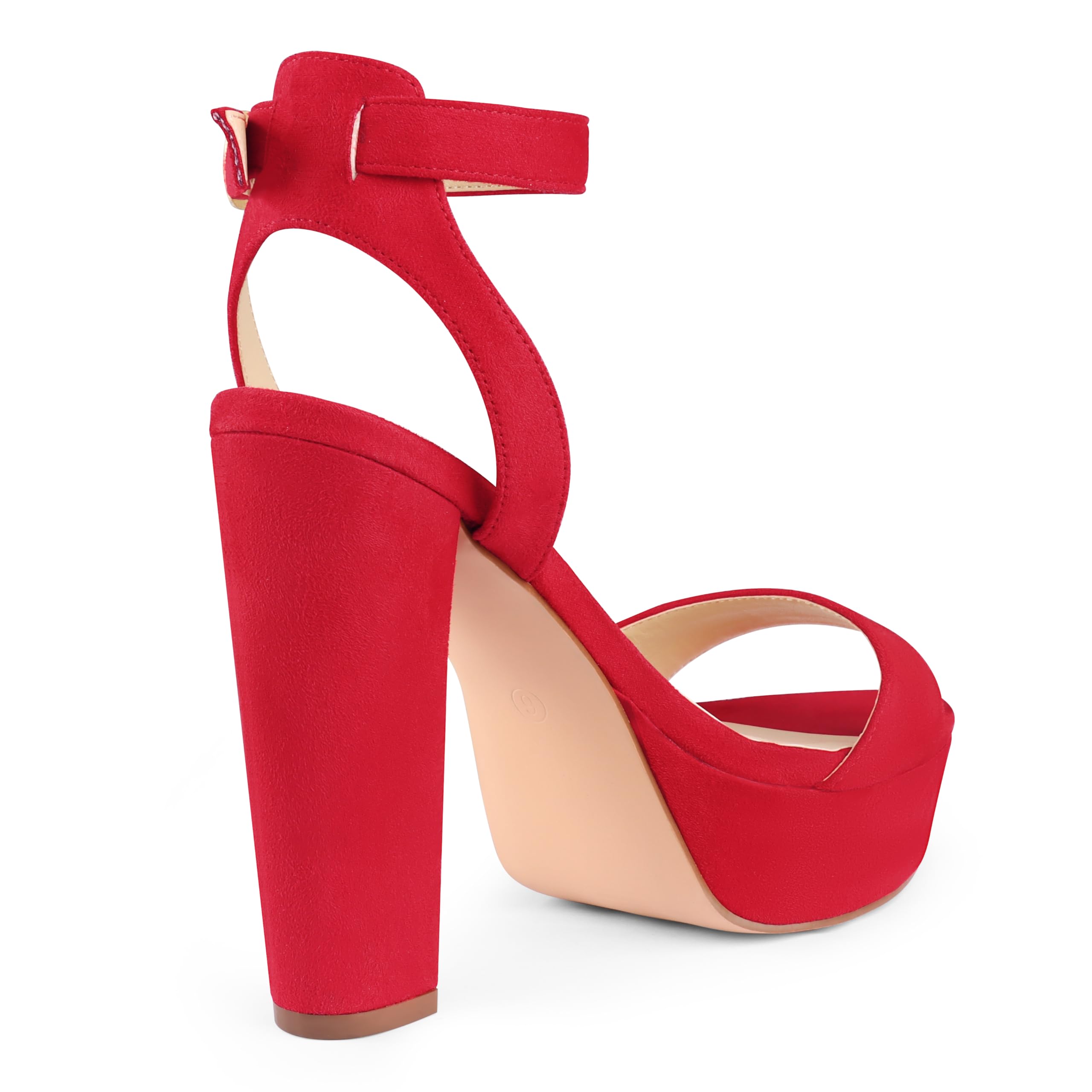 MERUMOTE Women's Fashion Platform Sandals Block Heels Wedding Summer Dress Shoes