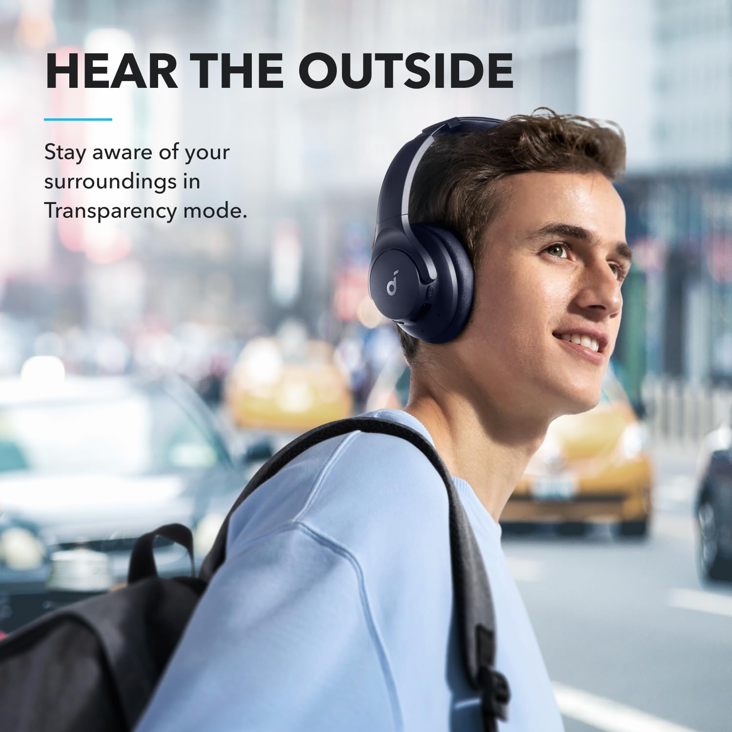 Soundcore by Anker Q20i Hybrid Active Noise Cancelling Headphones, Wireless Over-Ear Bluetooth, 40H Long ANC Playtime, Hi-Res Audio, Big Bass, Customize via an App, Transparency Mode (White)