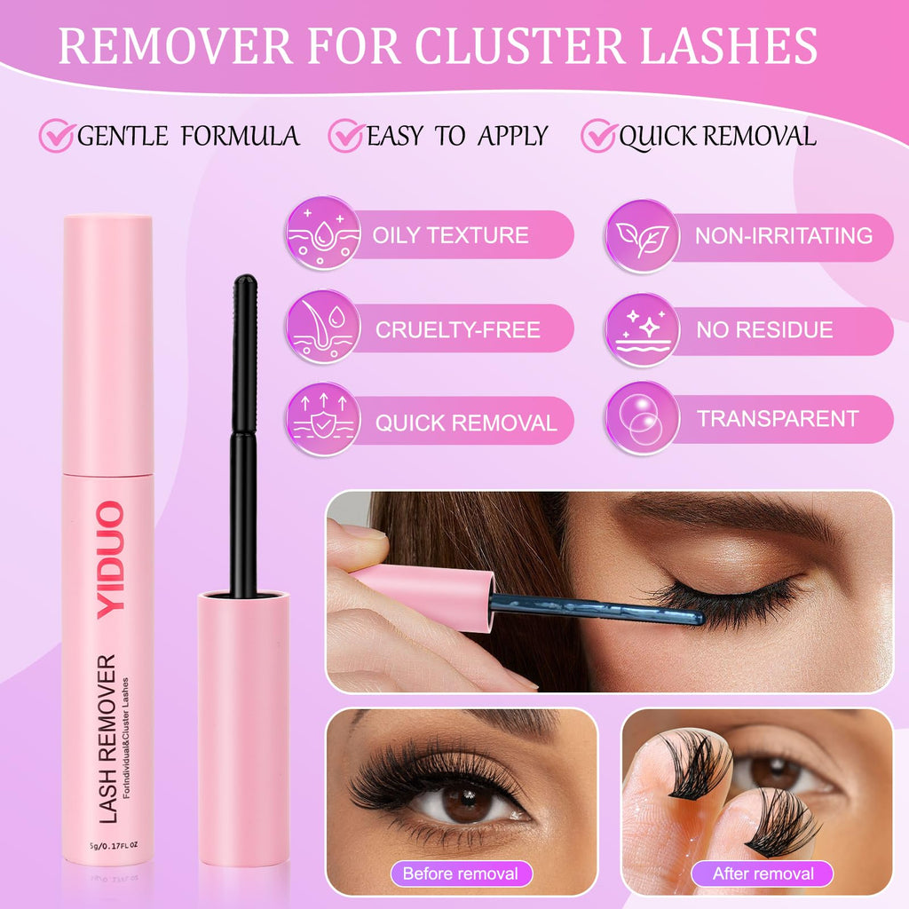 Lashes Clusters Kit 1846Pcs Bulk Packs Volume False Eyelash Extensions D Curl Wispy Individual Eyelashes, Volume Studio Effect, Wholesale Large Pack with Glue&Seal|Tweezers|Removers|Cleanser