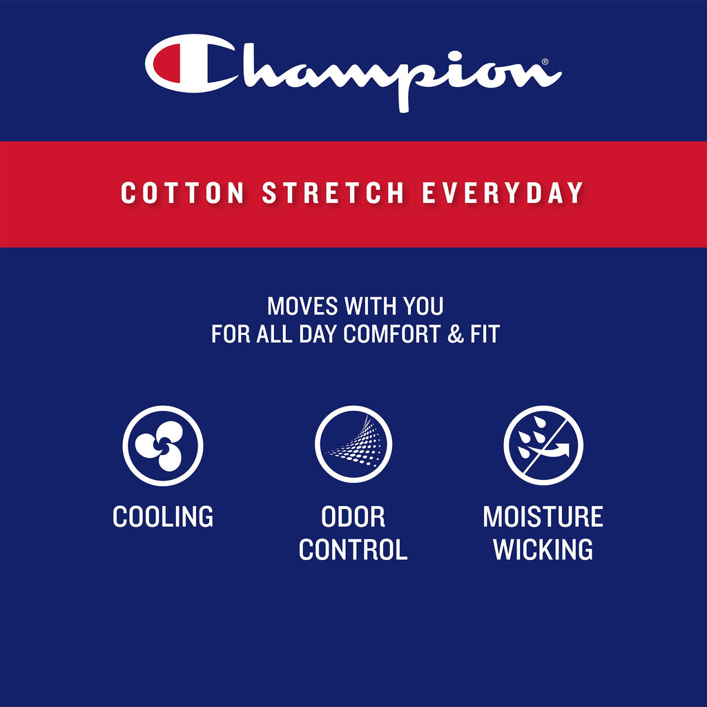 Champion Men's Everyday Cotton Stretch- 5 Pack