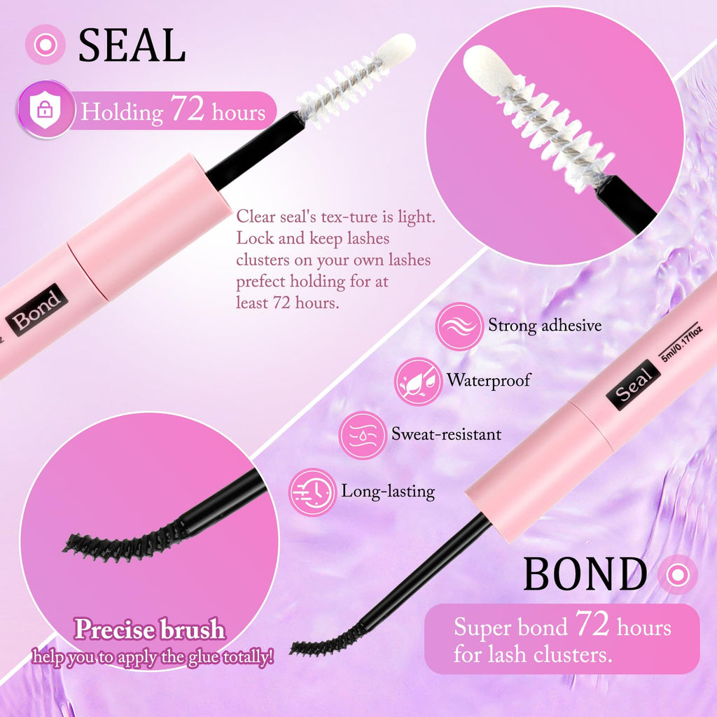 Lashes Clusters Kit 1846Pcs Bulk Packs Volume False Eyelash Extensions D Curl Wispy Individual Eyelashes, Volume Studio Effect, Wholesale Large Pack with Glue&Seal|Tweezers|Removers|Cleanser