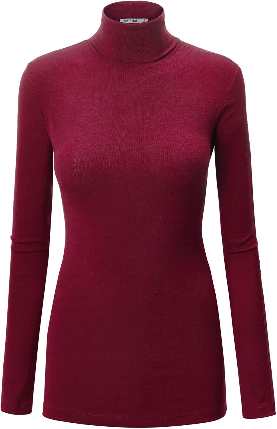 Lock and Love Women's Lightweight Long Sleeve Cozy Stylilsh Turtleneck Top Pullover Sweater