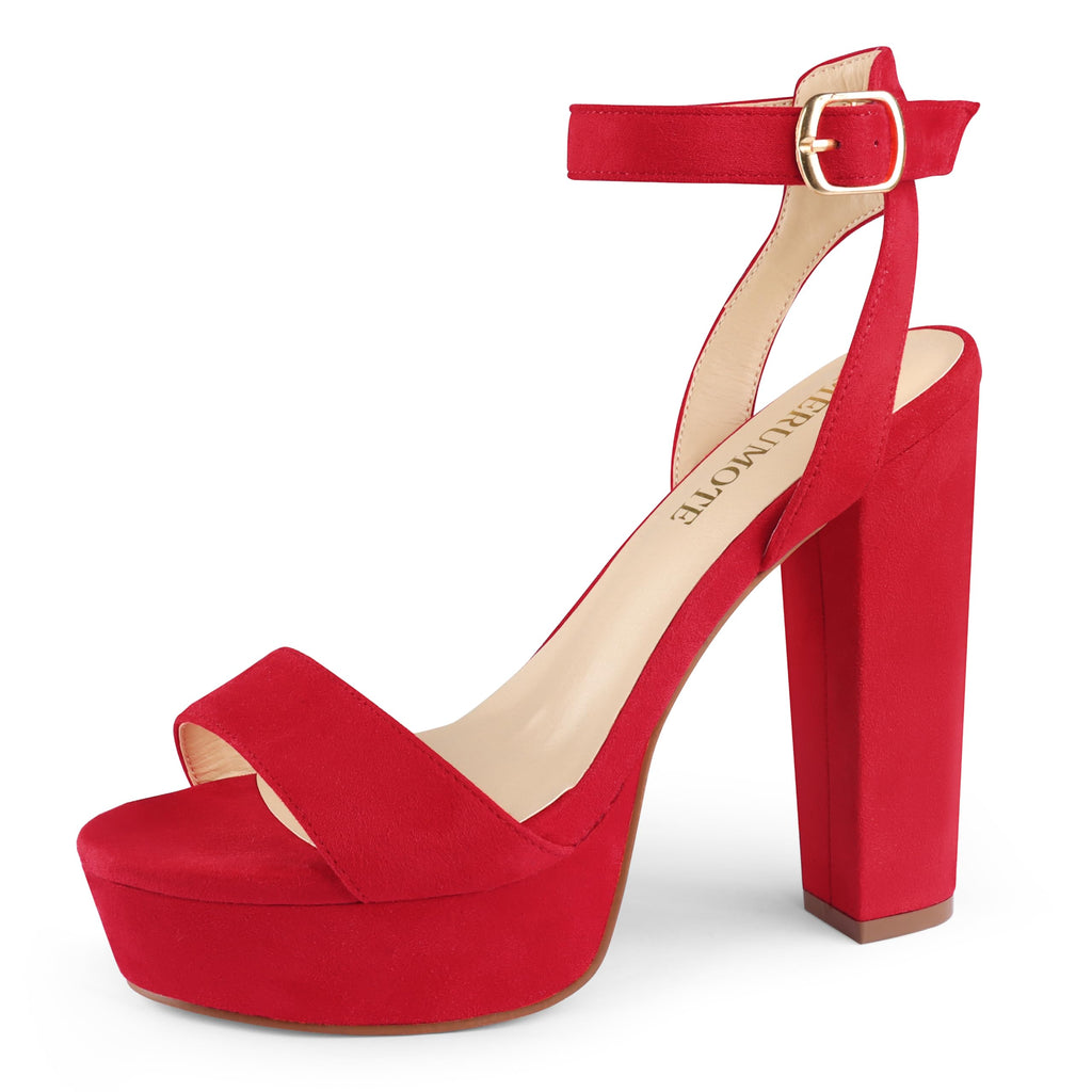MERUMOTE Women's Fashion Platform Sandals Block Heels Wedding Summer Dress Shoes