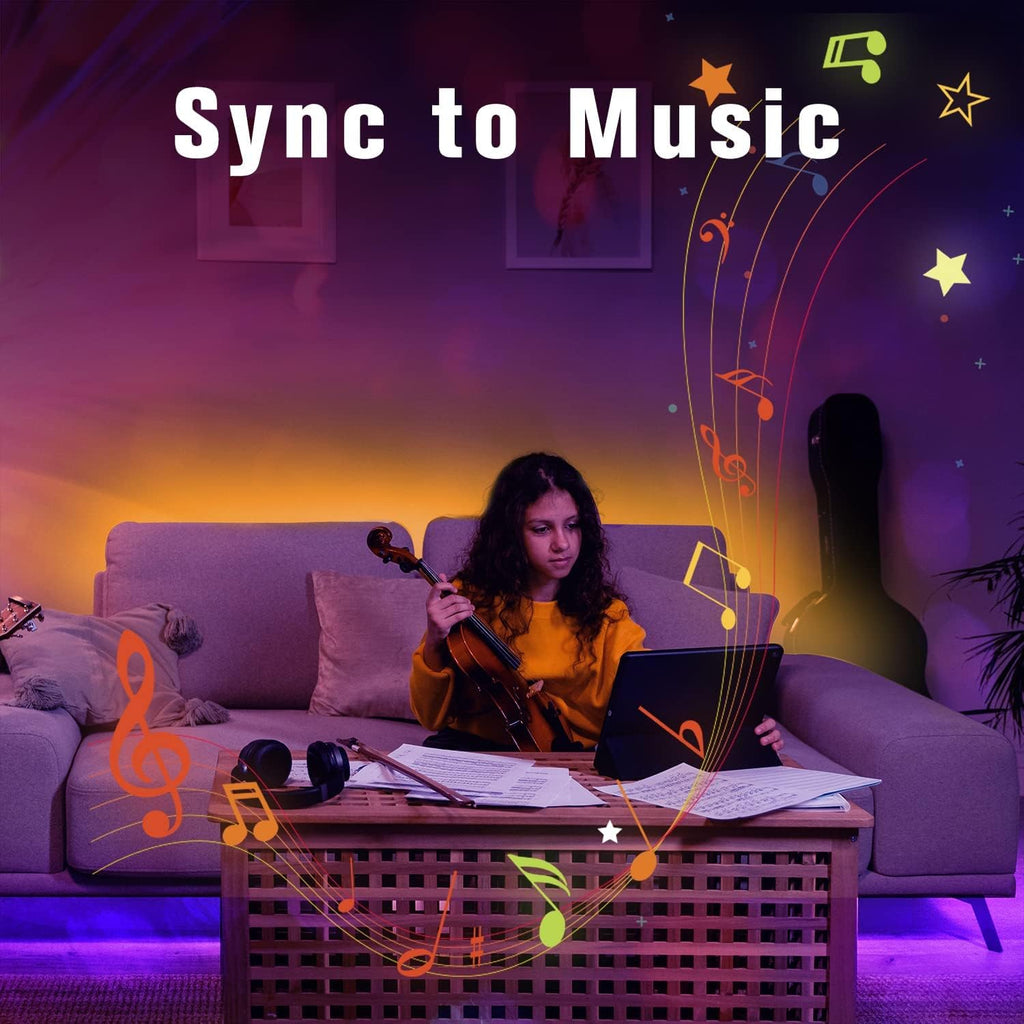 DAYBETTER LED Strip Lights 130ft Lights Strip for Bedroom, Desk, Indoor Room Bedroom Brithday Gifts RGB Decor with Remote and 24V Power Supply