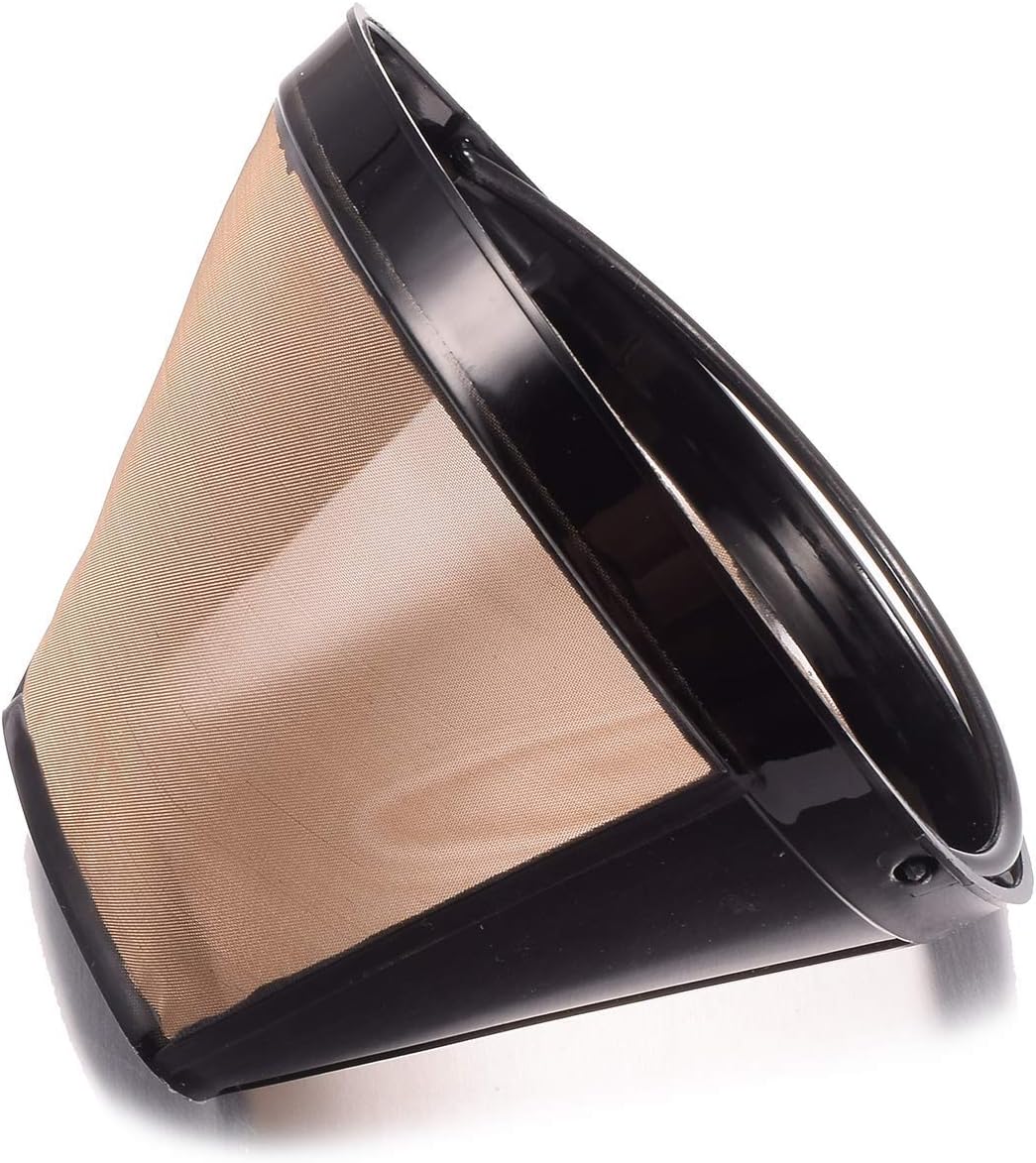 Reusable No.4 Cone Coffee Maker Filters for Ninja Coffee Bar Brewer Replacement Permanent Basket Filter (2 Coffee Filters)