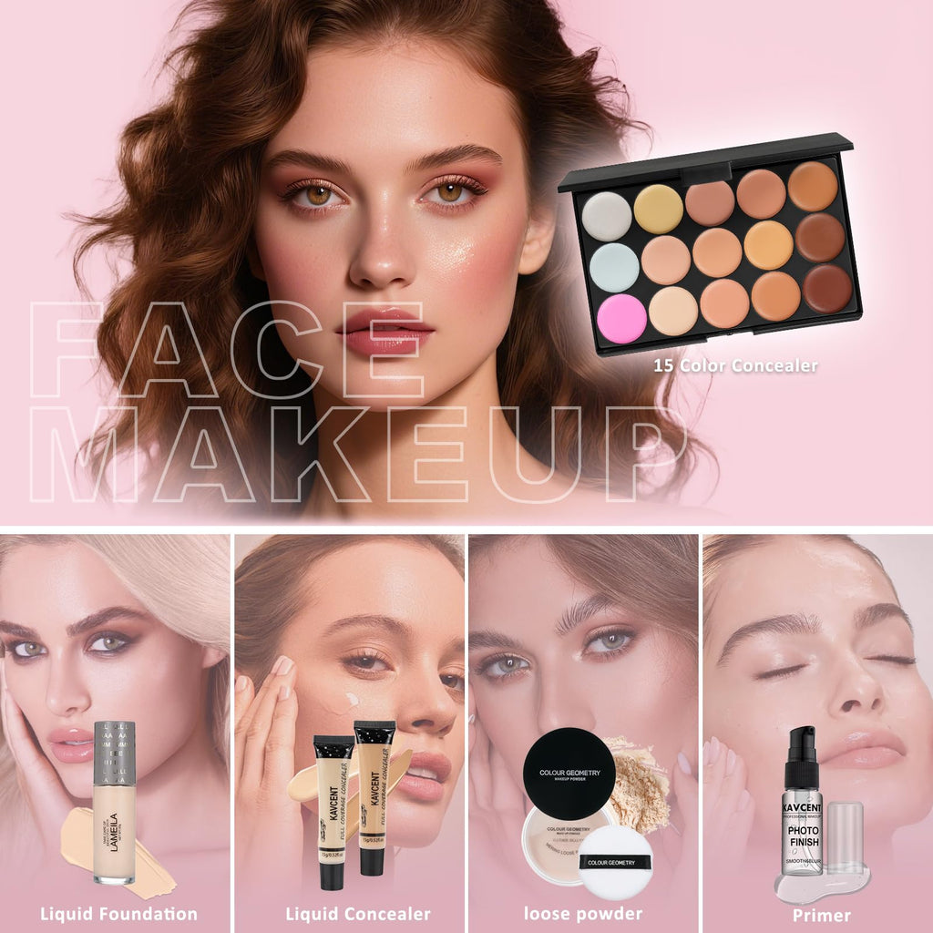 Makeup Kit for Women Teen Girls Full Kit Makeup Sets for Teens Eyeshadow Makeup Gift Set fo Women Teenagers Christmas Makeup Kits for Teens