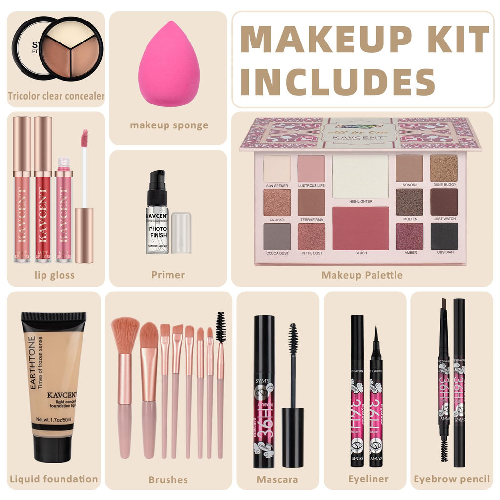 Makeup Kit for Women Teen Girls Full Kit Makeup Sets for Teens Eyeshadow Makeup Gift Set fo Women Teenagers Christmas Makeup Kits for Teens