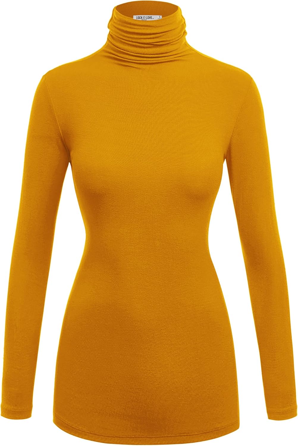 Lock and Love Women's Lightweight Long Sleeve Cozy Stylilsh Turtleneck Top Pullover Sweater