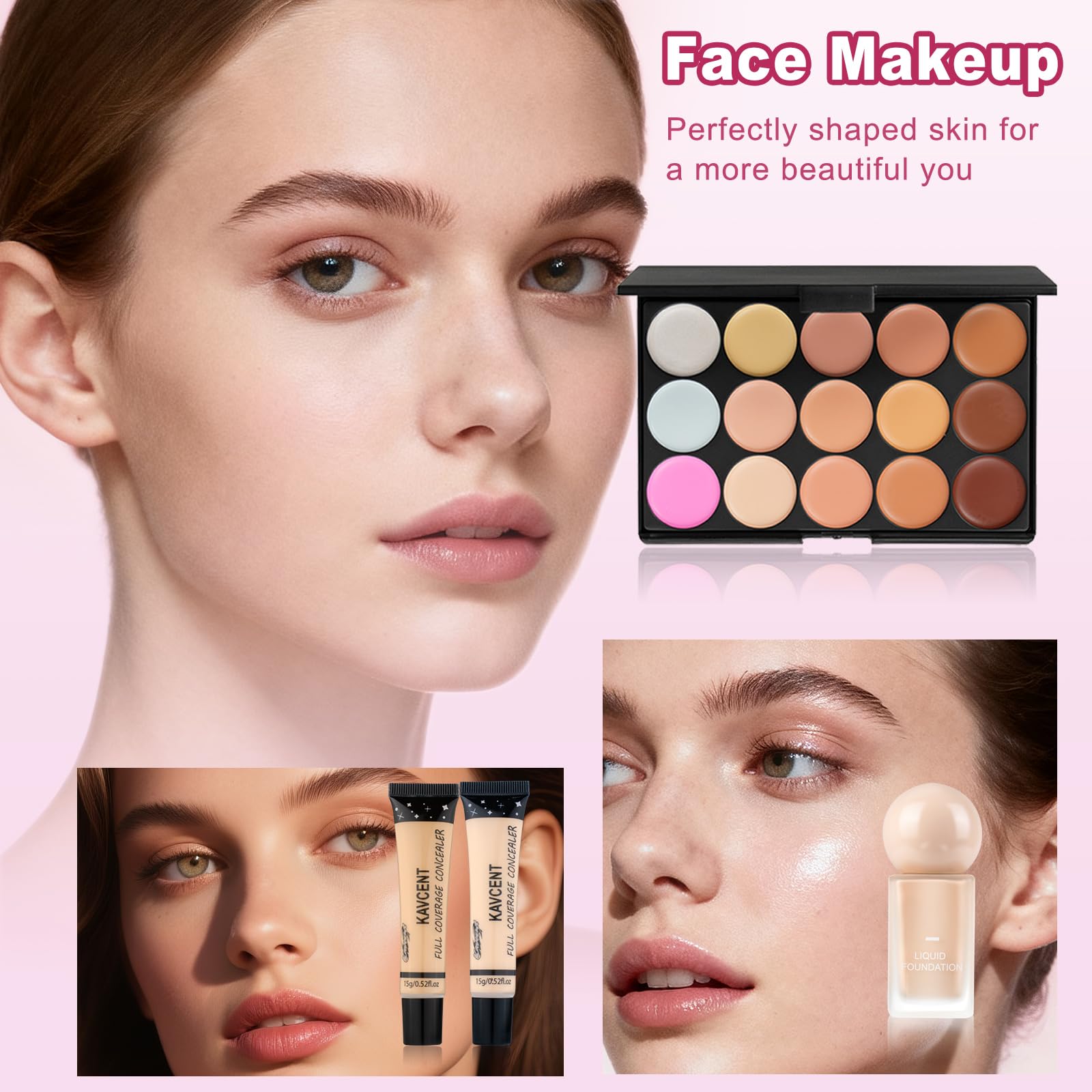 Makeup Kit Makeup Sets for Teens Makeup kits for Women Teenagers Full Kit Make up Eyeshadow Palette Foundation Concealer Lipgloss Makeup Gift Set for Women Teen Girls