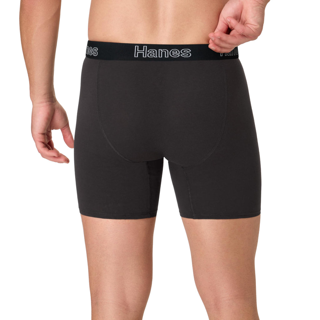 Hanes Men's Underwear, Stretch Cotton Boxer Briefs for Men, Moisture-wicking, Multi-Pack