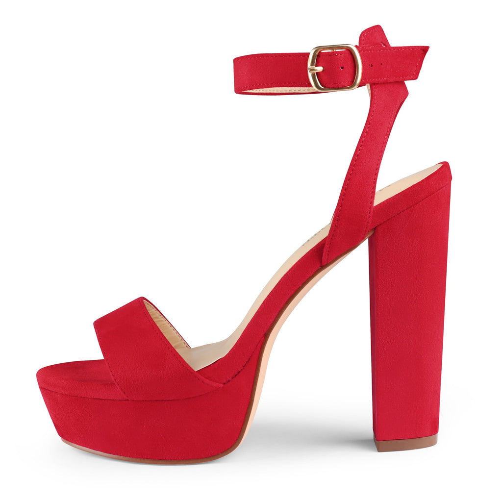 MERUMOTE Women's Fashion Platform Sandals Block Heels Wedding Summer Dress Shoes