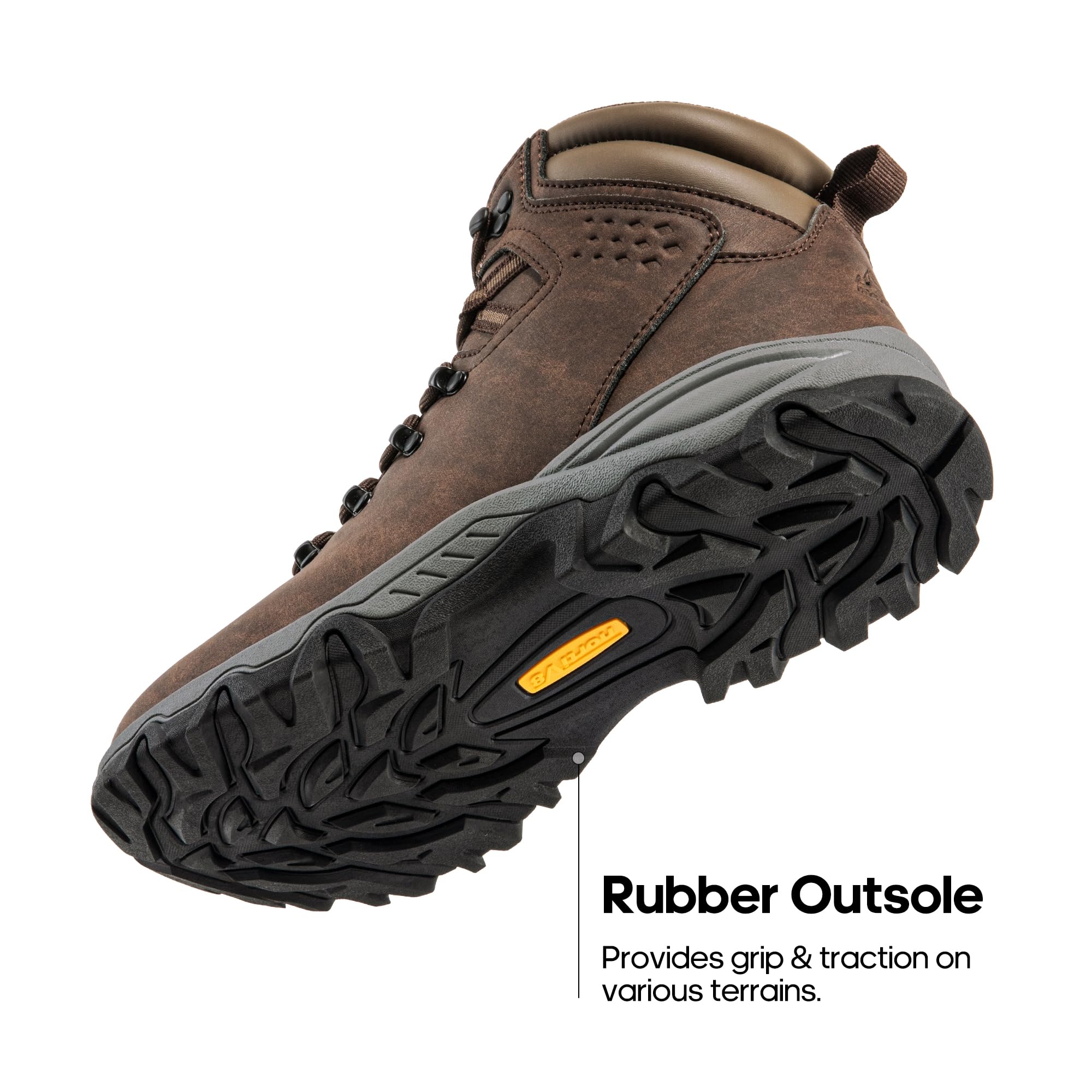 NORTIV 8 Mens Hiking Winter Snow Insulated Waterproof Outdoor Boots