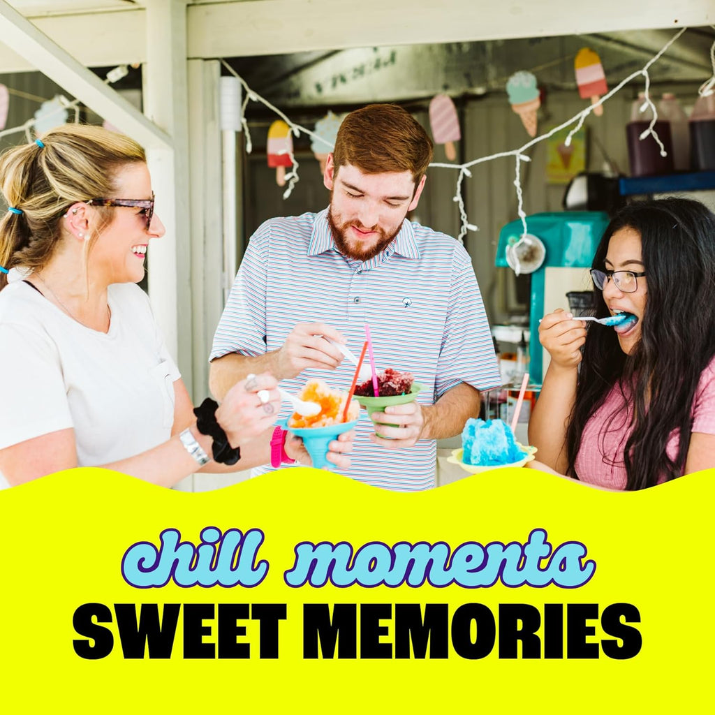 Hawaiian Shaved Ice S900A Snow Cone and Shaved Ice Machine with 2 Reusable Plastic Ice Mold Cups, Non-slip Mat, Instruction Manual, 1-year Manufacturer’s Warranty, 120V, White