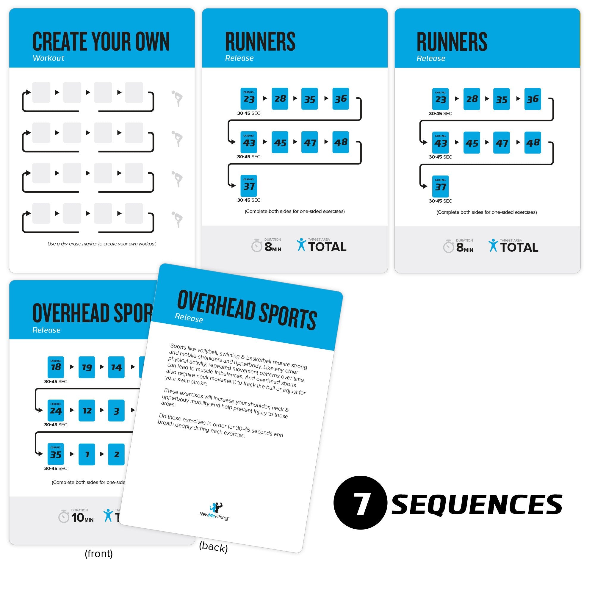 NewMe Fitness Bodyweight Workout Cards, Instructional Fitness Deck for Women & Men, Beginner Fitness Guide to Training Exercises at Home or Gym (Bodyweight, Vol 1)