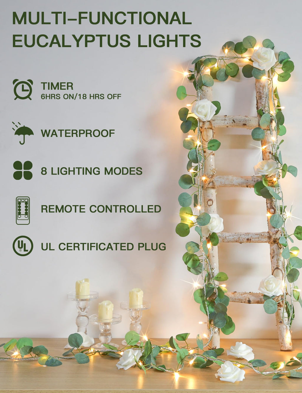 suddus Vine with Fairy Lights Battery Operated, 33ft 100 LED Maple Leaf String Lights with Remote, Dimmable Fall Garland with Lights for Bedroom Wall Indoor Outdoor Thanksgiving Decor (Warm White)