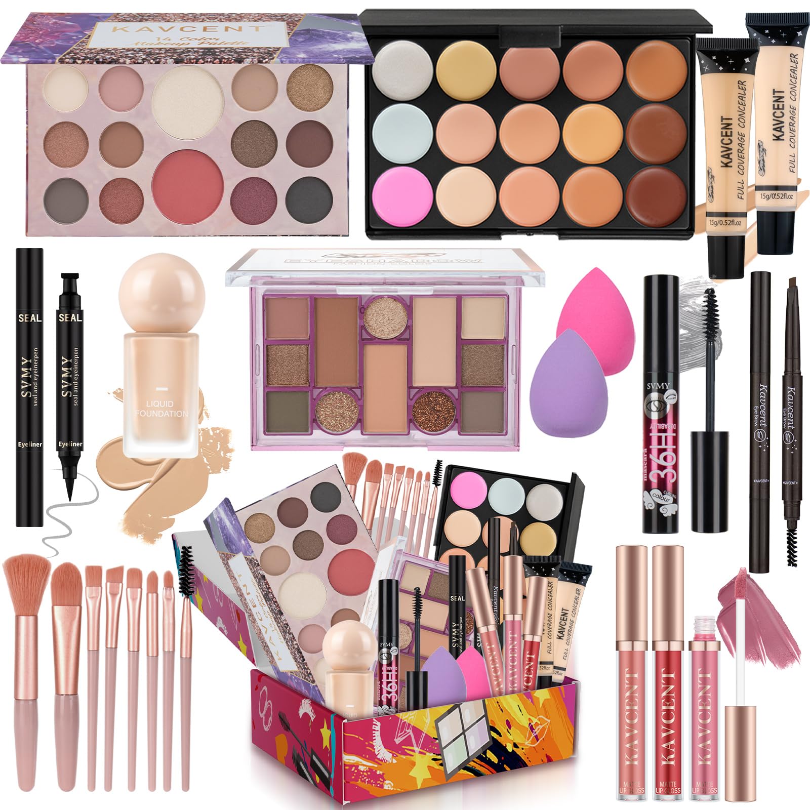 Makeup Kit for Women Teen Girls Full Kit Makeup Sets for Teens Eyeshadow Makeup Gift Set fo Women Teenagers Christmas Makeup Kits for Teens