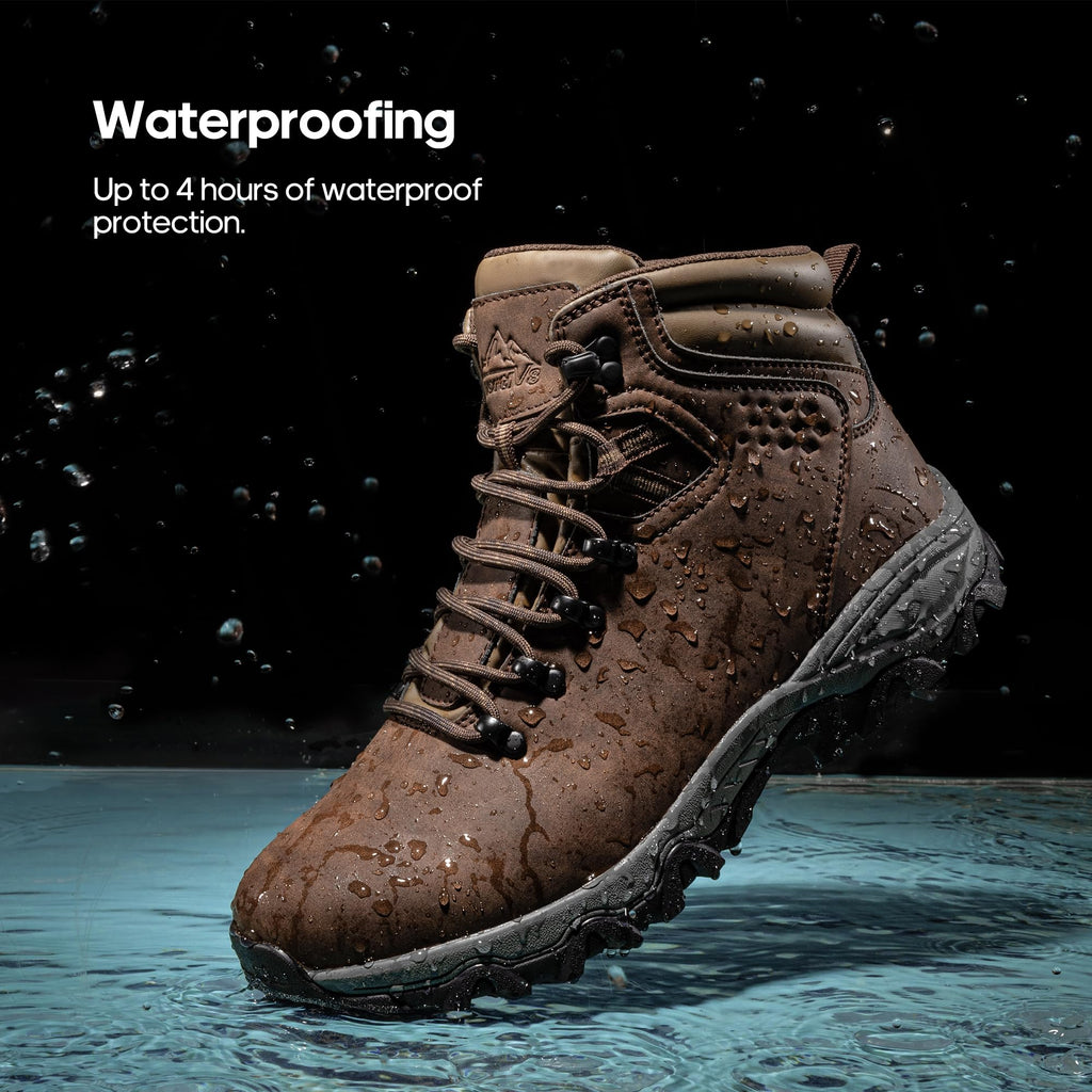 NORTIV 8 Mens Hiking Winter Snow Insulated Waterproof Outdoor Boots