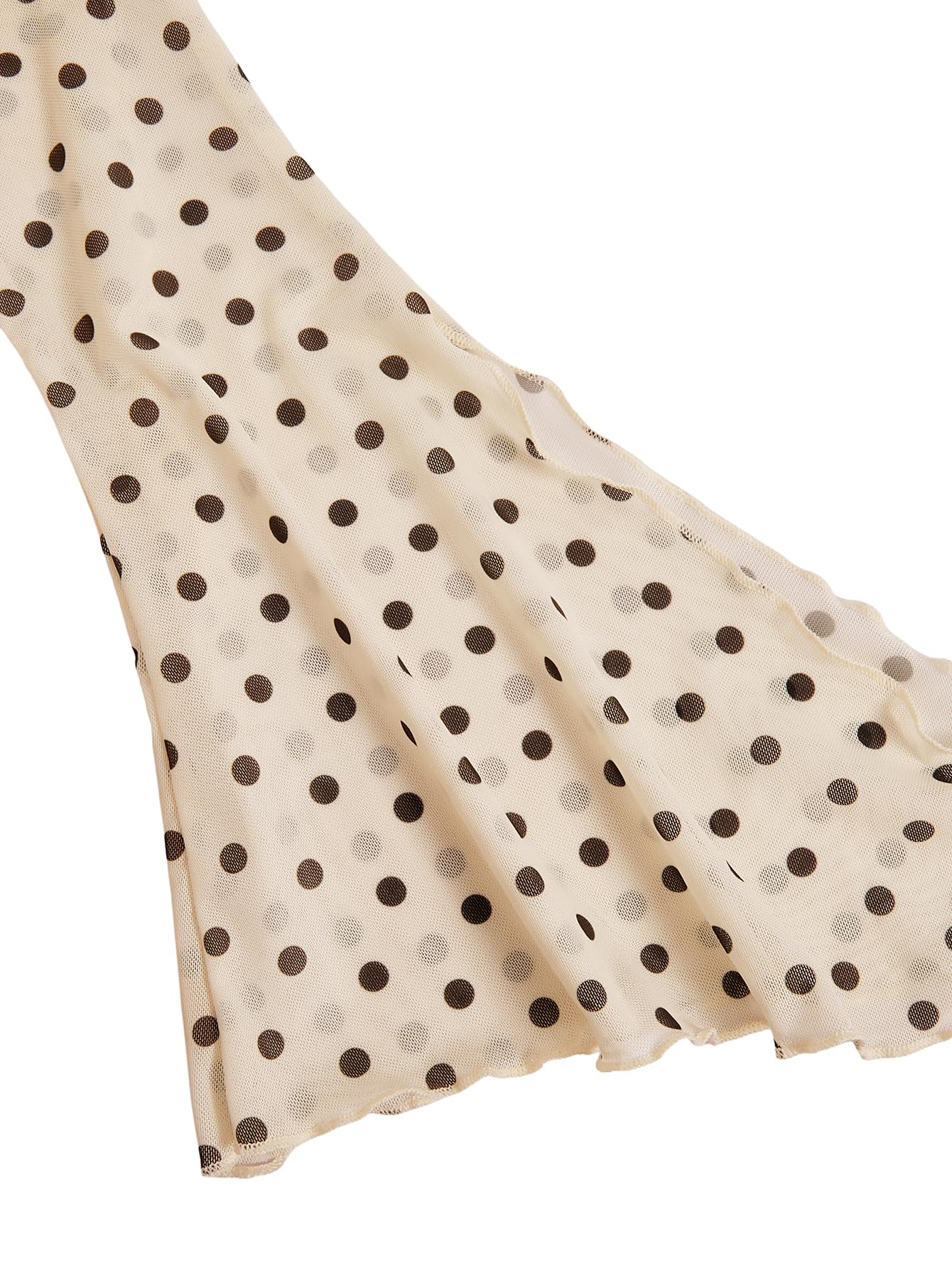 Verdusa Women's Y2K Tie Front Tops Bell Sleeve Floral Print Mesh Tops Long Sleeve Shirts 2000s Clothing