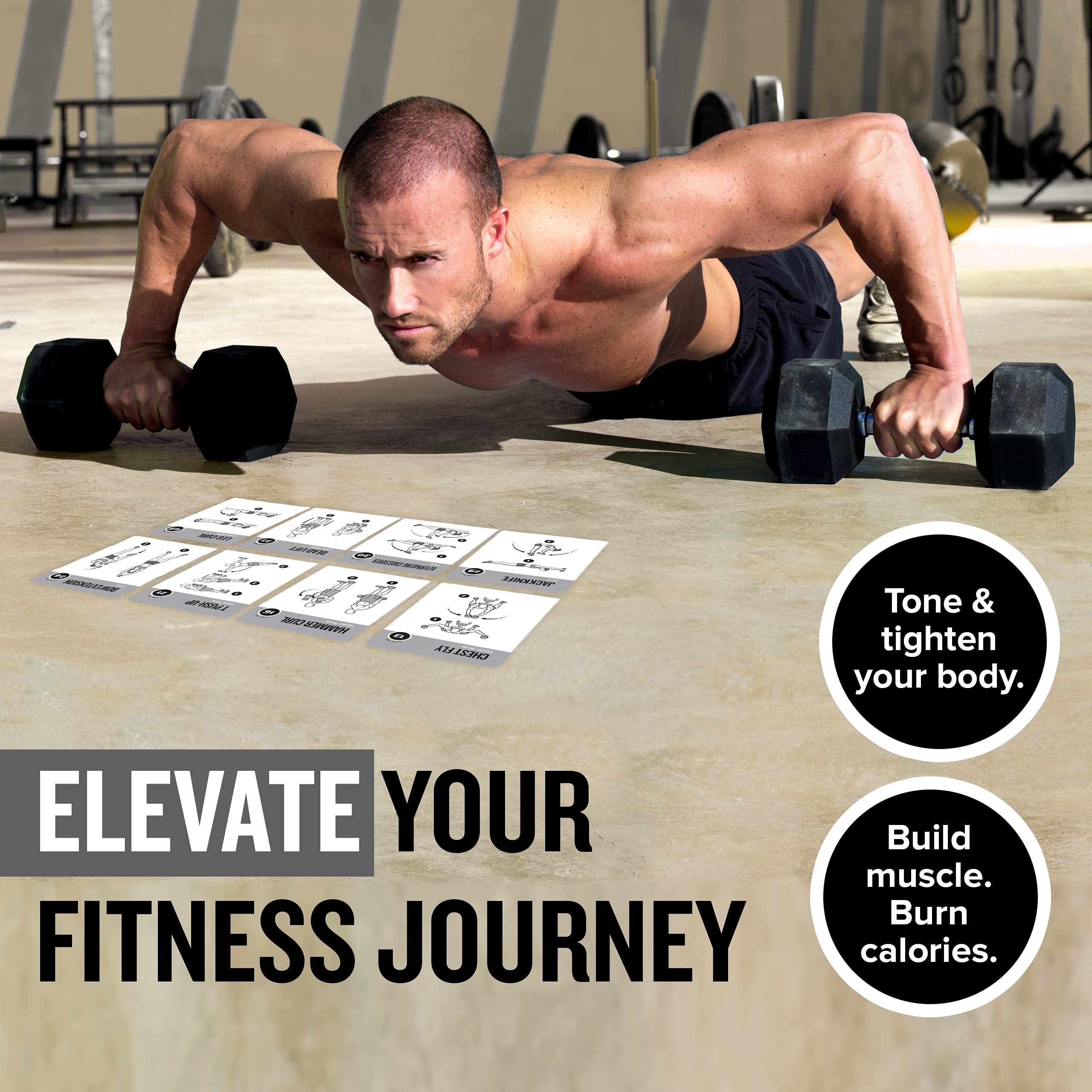 NewMe Fitness Bodyweight Workout Cards, Instructional Fitness Deck for Women & Men, Beginner Fitness Guide to Training Exercises at Home or Gym (Bodyweight, Vol 1)