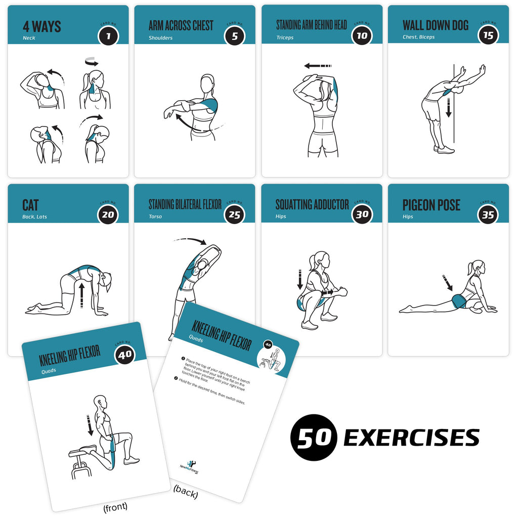 NewMe Fitness Bodyweight Workout Cards, Instructional Fitness Deck for Women & Men, Beginner Fitness Guide to Training Exercises at Home or Gym (Bodyweight, Vol 1)