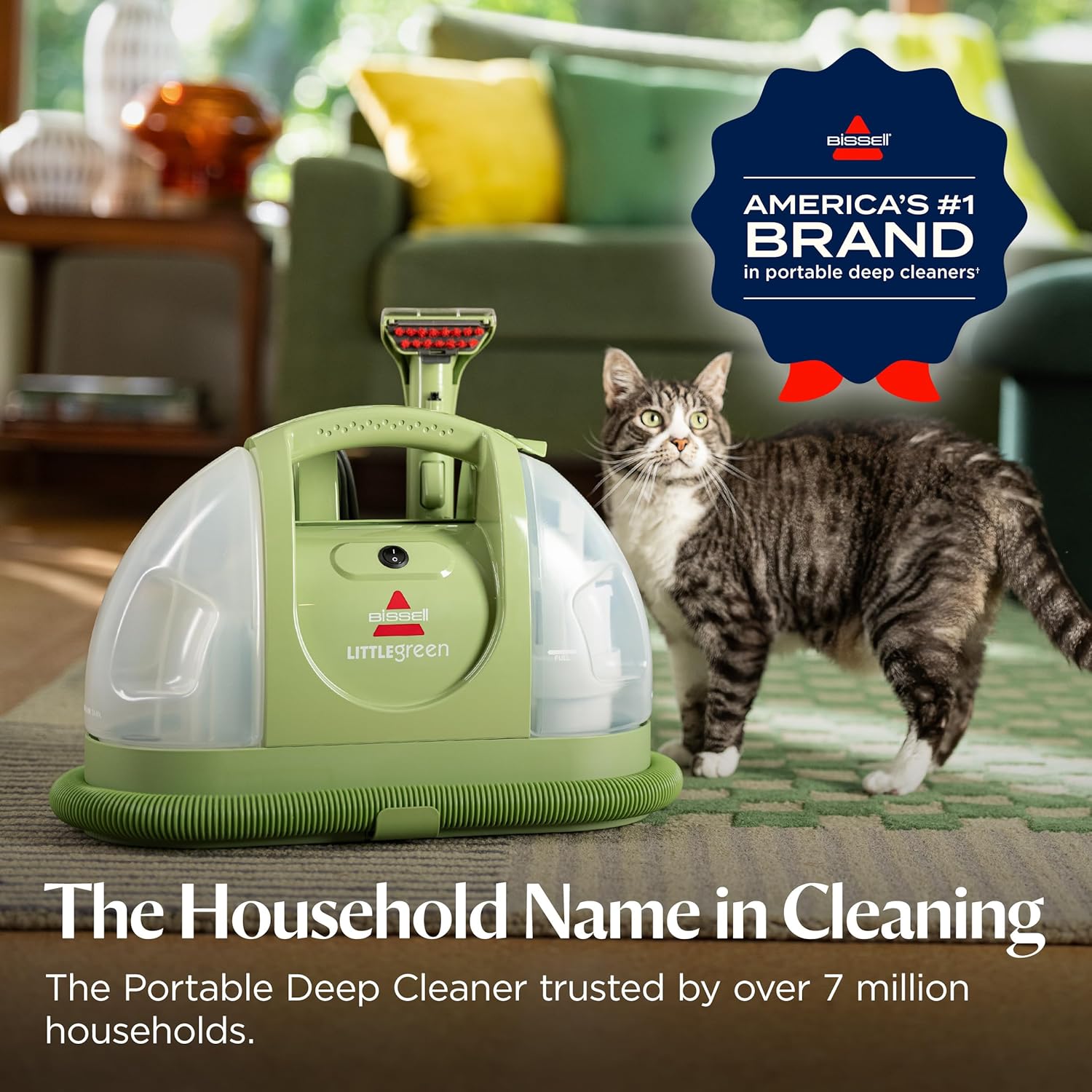 BISSELL Little Green Multi-Purpose Portable Carpet and Upholstery Cleaner, Car and Auto Detailer, with Exclusive Specialty Tools, Green, 1400B