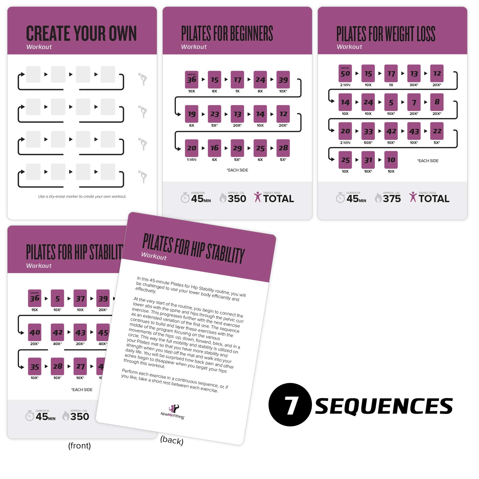 NewMe Fitness Bodyweight Workout Cards, Instructional Fitness Deck for Women & Men, Beginner Fitness Guide to Training Exercises at Home or Gym (Bodyweight, Vol 1)