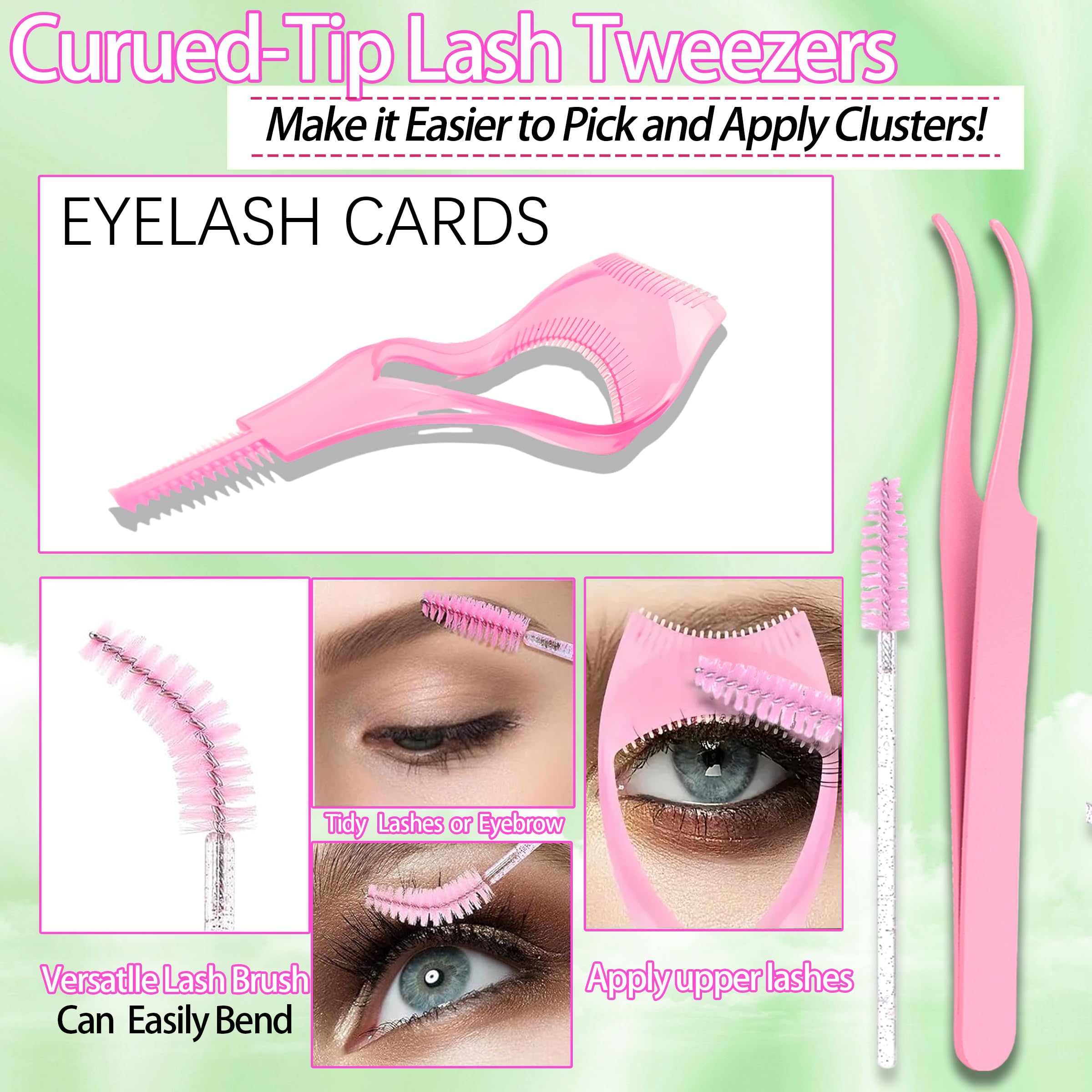 Lashes Clusters Kit 1846Pcs Bulk Packs Volume False Eyelash Extensions D Curl Wispy Individual Eyelashes, Volume Studio Effect, Wholesale Large Pack with Glue&Seal|Tweezers|Removers|Cleanser