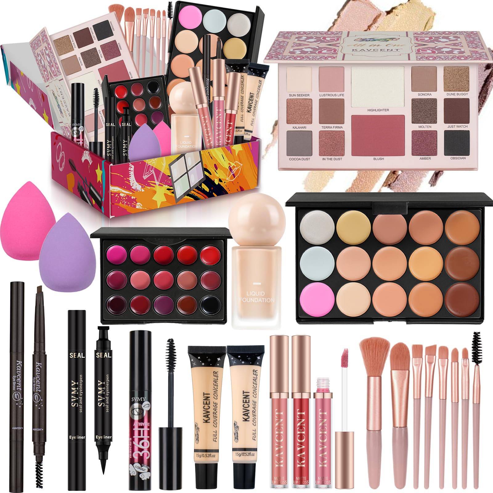 Makeup Kit for Women Teen Girls Full Kit Makeup Sets for Teens Eyeshadow Makeup Gift Set fo Women Teenagers Christmas Makeup Kits for Teens