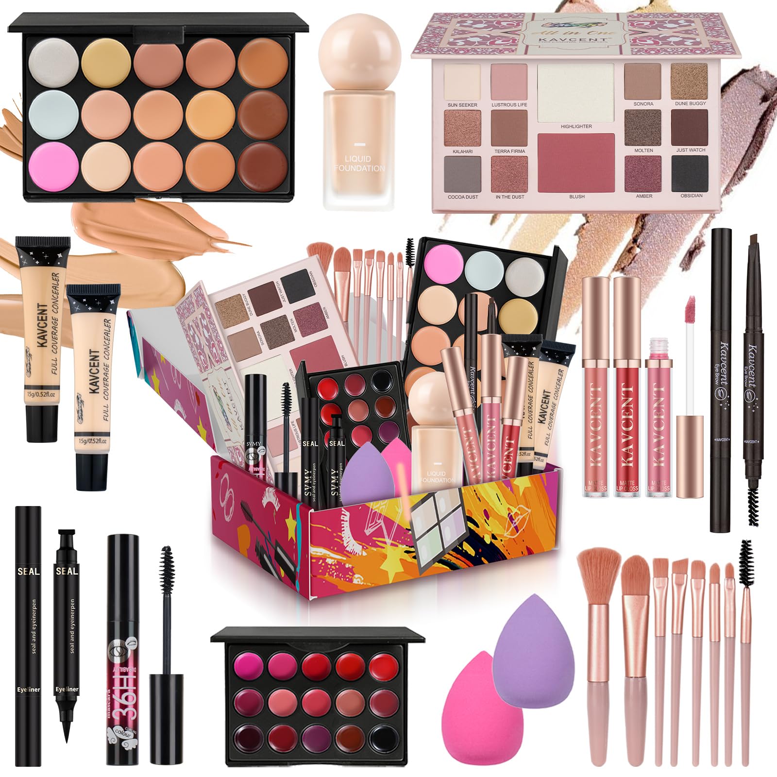 Makeup Kit Makeup Sets for Teens Makeup kits for Women Teenagers Full Kit Make up Eyeshadow Palette Foundation Concealer Lipgloss Makeup Gift Set for Women Teen Girls