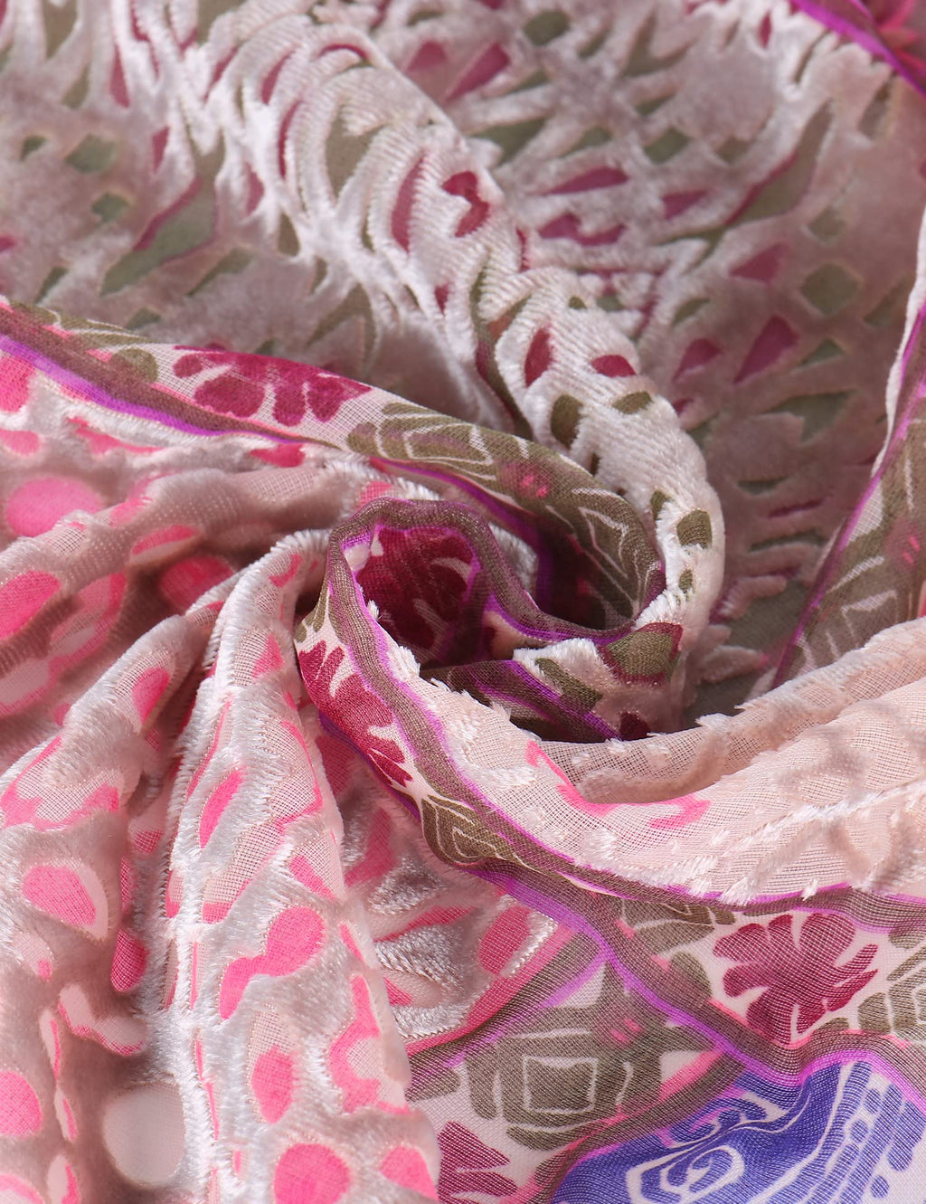 Women's Burnout Velvet Kimono Long Cardigan Cover Up Casual Outfit