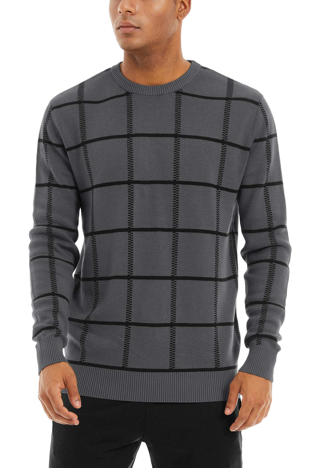 MAGNIVIT Men's Basic Designed Knitted Sweaters Cotton Soft Crewneck Fall Winter Sweaters