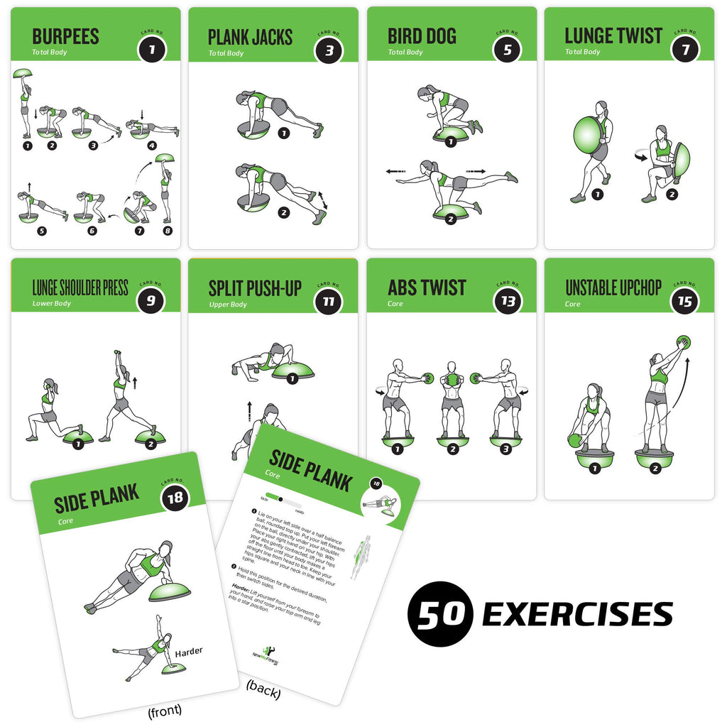 NewMe Fitness Bodyweight Workout Cards, Instructional Fitness Deck for Women & Men, Beginner Fitness Guide to Training Exercises at Home or Gym (Bodyweight, Vol 1)
