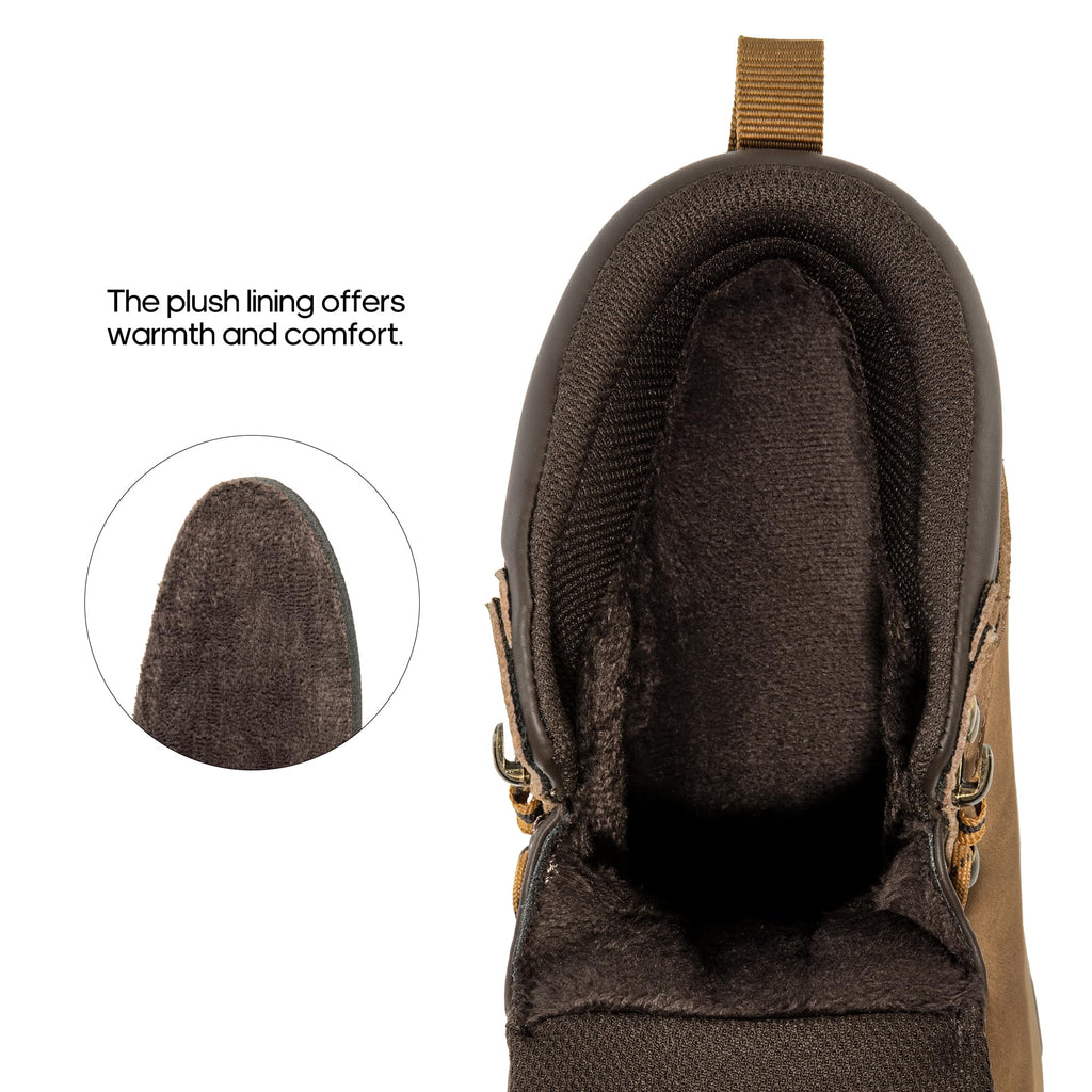 NORTIV 8 Mens Hiking Winter Snow Insulated Waterproof Outdoor Boots