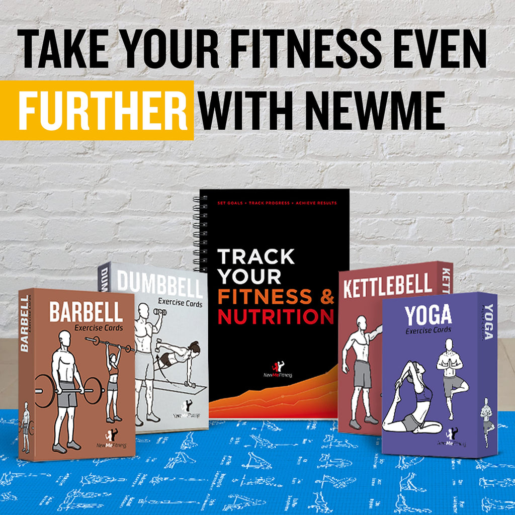 NewMe Fitness Bodyweight Workout Cards, Instructional Fitness Deck for Women & Men, Beginner Fitness Guide to Training Exercises at Home or Gym (Bodyweight, Vol 1)