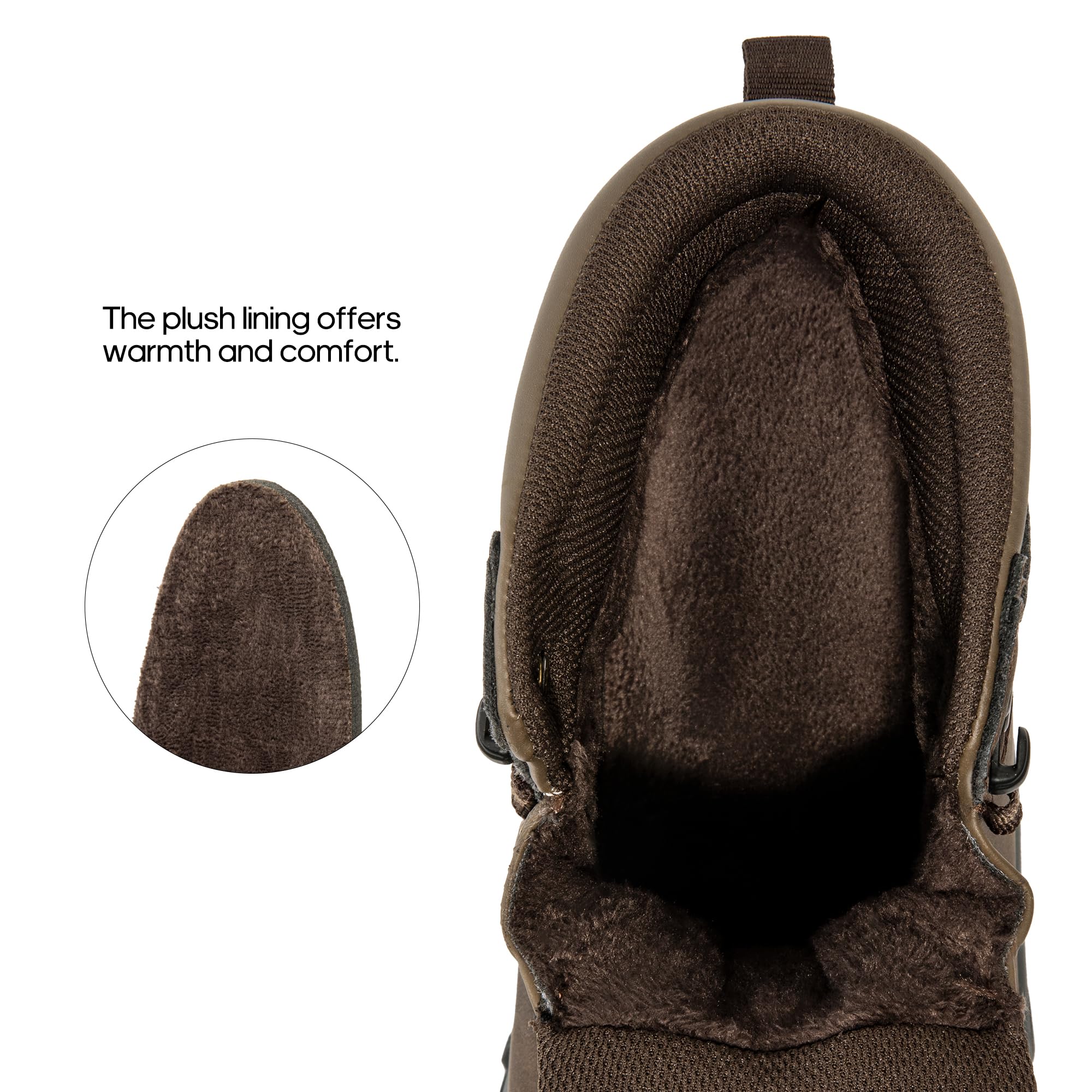 NORTIV 8 Mens Hiking Winter Snow Insulated Waterproof Outdoor Boots