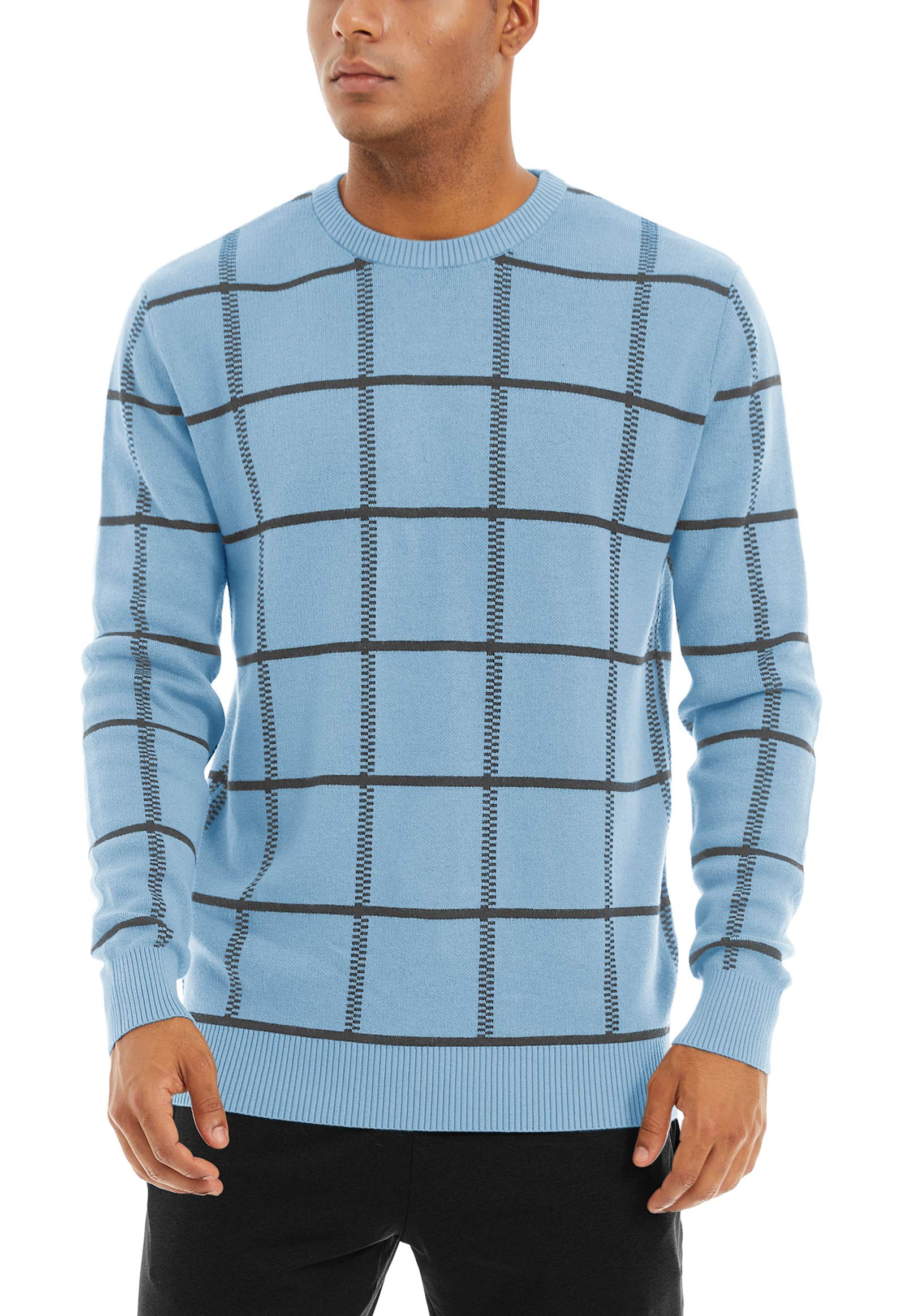 MAGNIVIT Men's Basic Designed Knitted Sweaters Cotton Soft Crewneck Fall Winter Sweaters