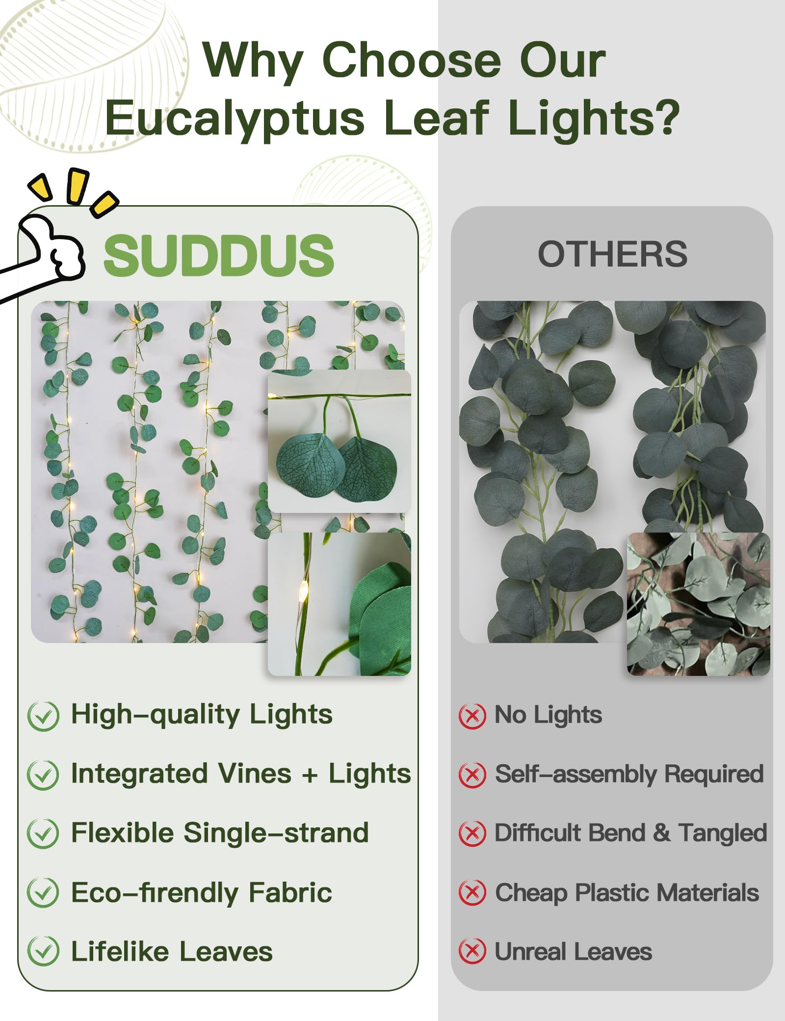 suddus Vine with Fairy Lights Battery Operated, 33ft 100 LED Maple Leaf String Lights with Remote, Dimmable Fall Garland with Lights for Bedroom Wall Indoor Outdoor Thanksgiving Decor (Warm White)