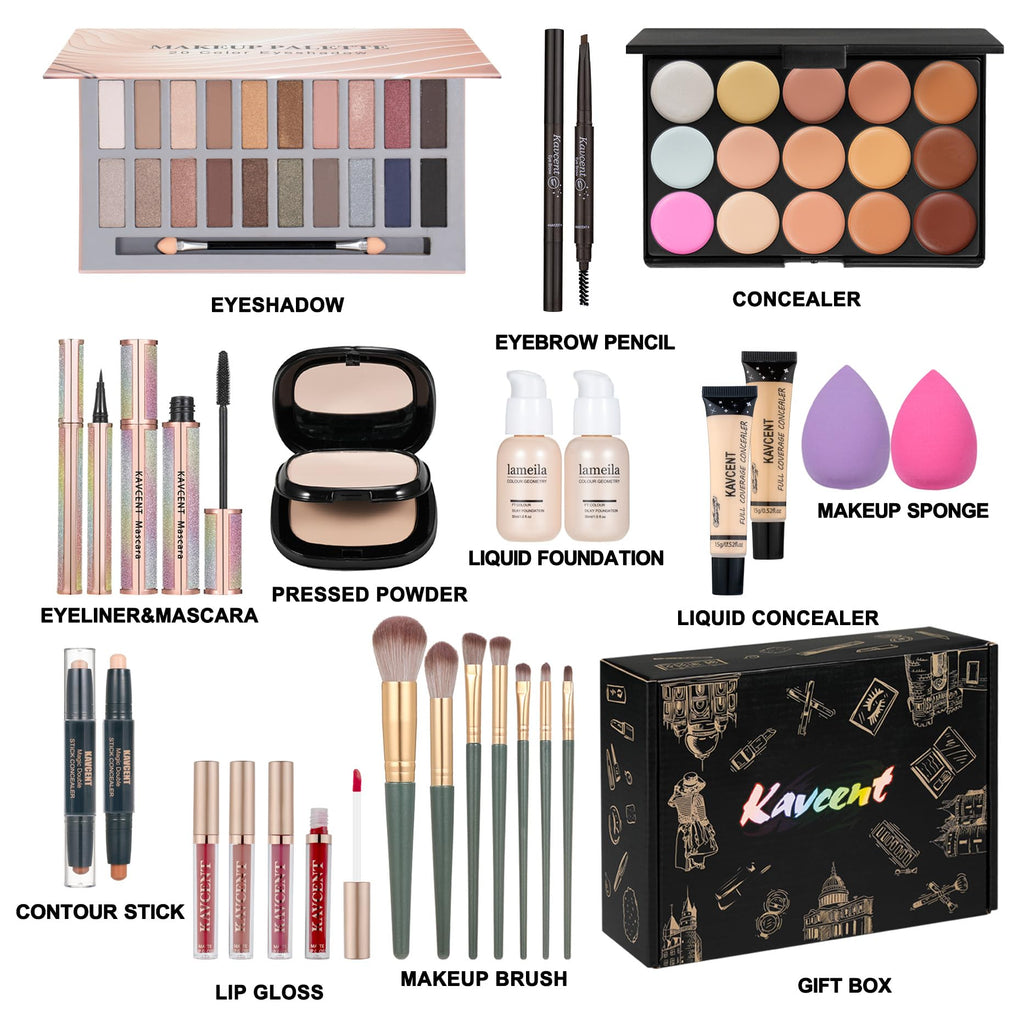 Makeup Kit Makeup Sets for Teens Makeup kits for Women Teenagers Full Kit Make up Eyeshadow Palette Foundation Concealer Lipgloss Makeup Gift Set for Women Teen Girls
