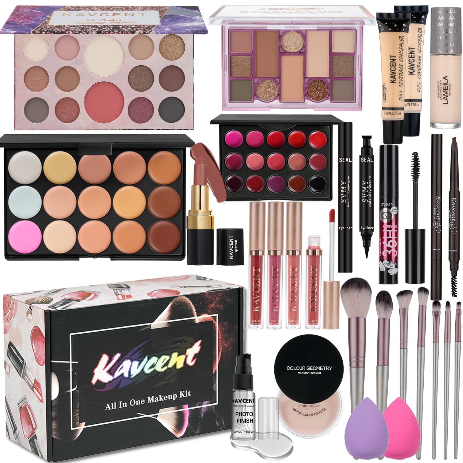 Makeup Kit for Women Teen Girls Full Kit Makeup Sets for Teens Eyeshadow Makeup Gift Set fo Women Teenagers Christmas Makeup Kits for Teens
