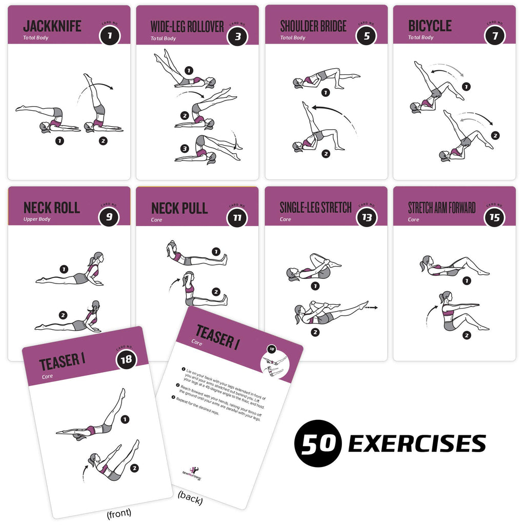 NewMe Fitness Bodyweight Workout Cards, Instructional Fitness Deck for Women & Men, Beginner Fitness Guide to Training Exercises at Home or Gym (Bodyweight, Vol 1)