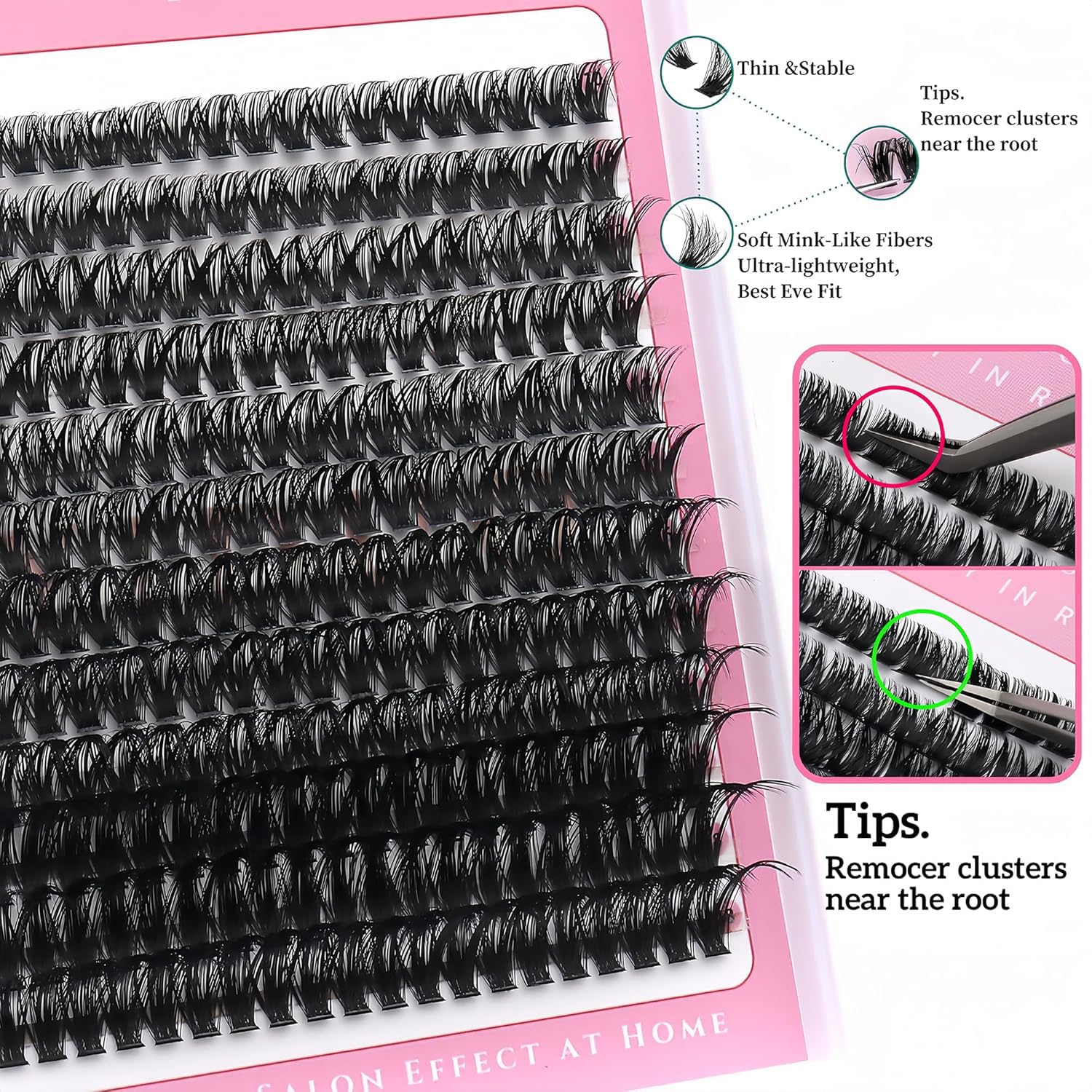 Lashes Clusters Kit 1846Pcs Bulk Packs Volume False Eyelash Extensions D Curl Wispy Individual Eyelashes, Volume Studio Effect, Wholesale Large Pack with Glue&Seal|Tweezers|Removers|Cleanser