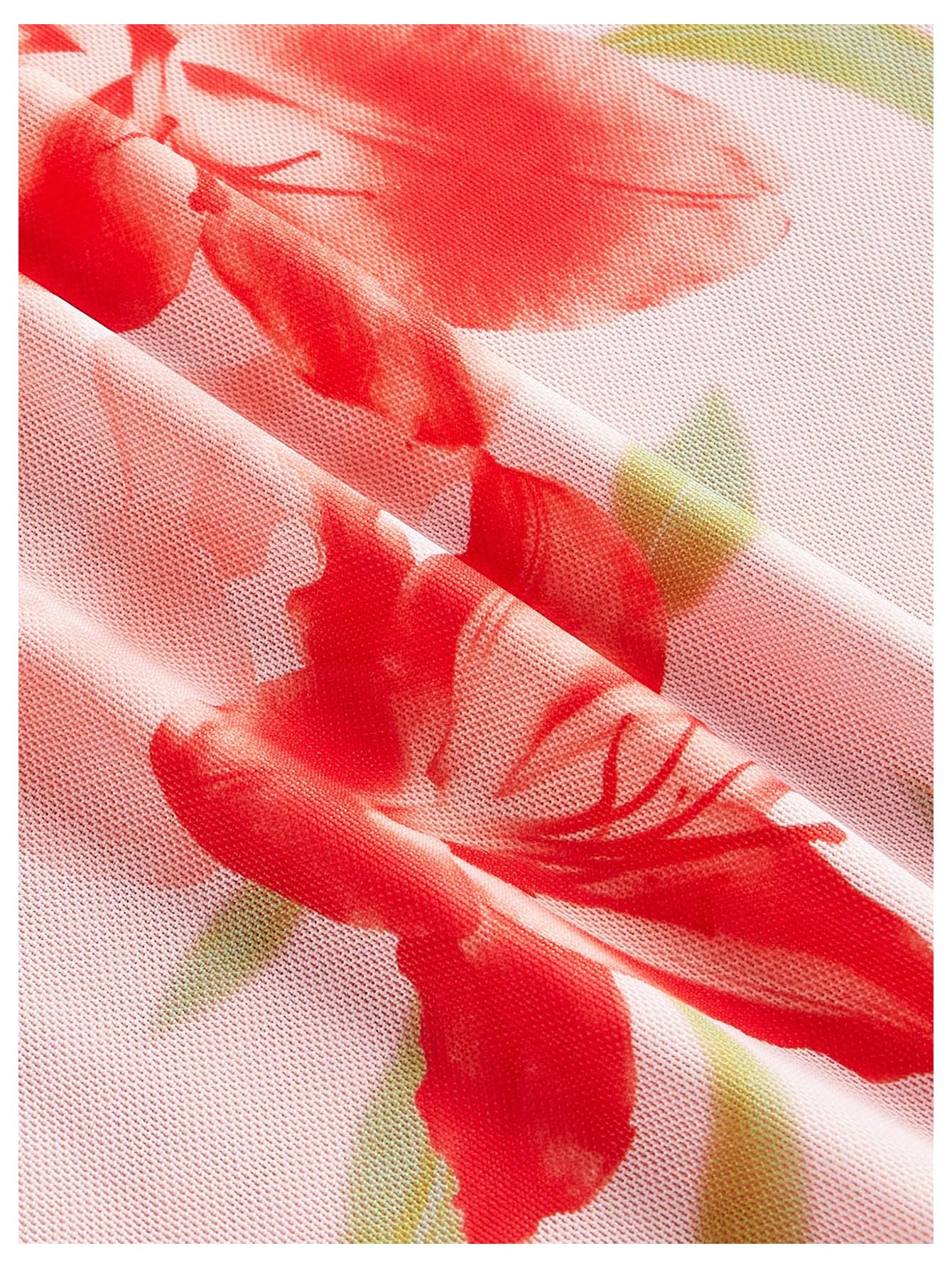 Milumia Women's Summer Floral Long Skirt High Waisted Fishtail Bodycon Maxi Skirts