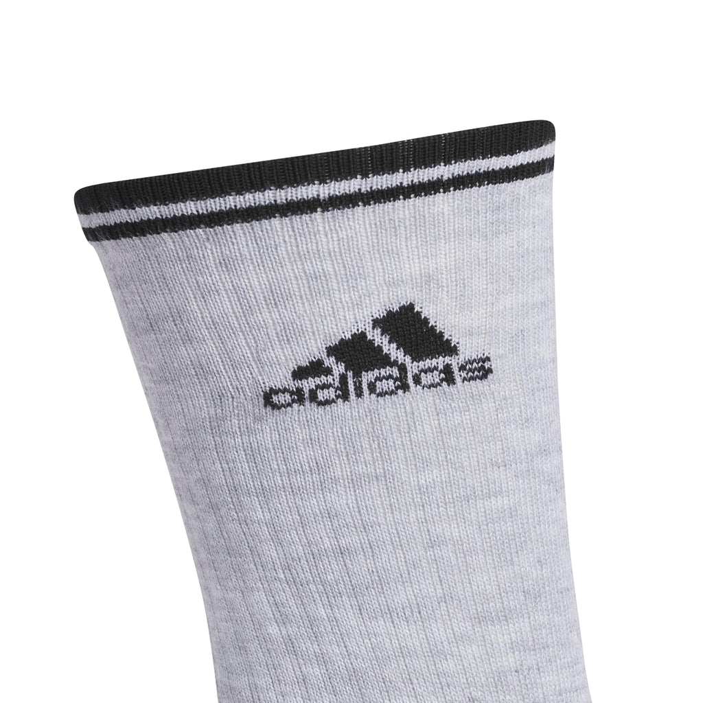 adidas Men's Athletic Cushioned 6-Pack Crew, Cushioned Crew Socks with Arch Compression for a Secure Fit