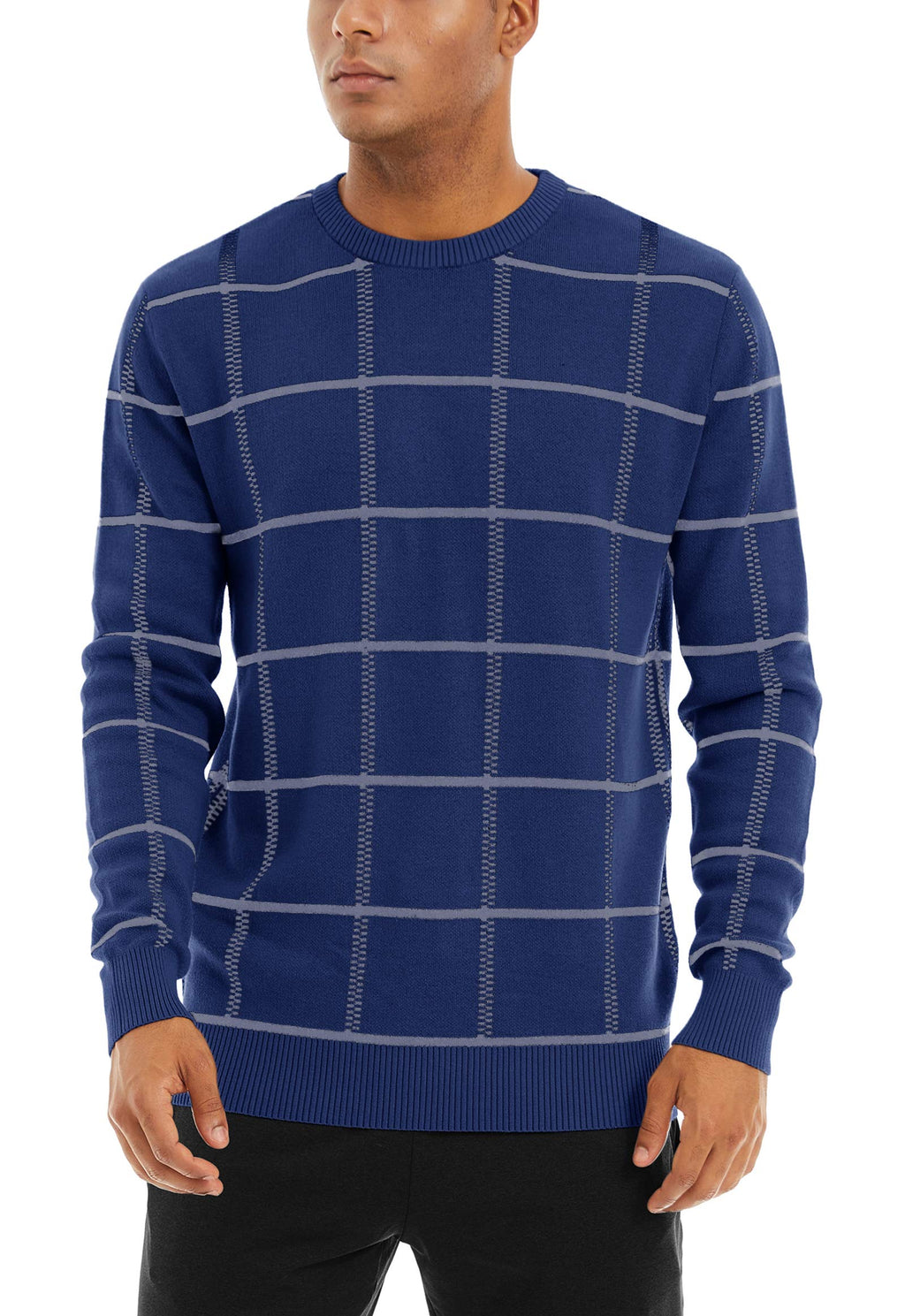 MAGNIVIT Men's Basic Designed Knitted Sweaters Cotton Soft Crewneck Fall Winter Sweaters