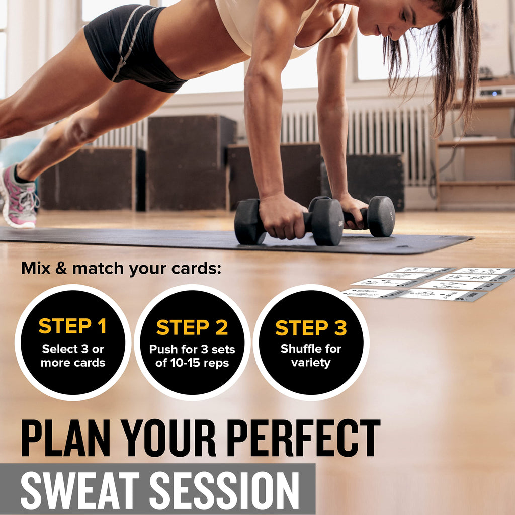 NewMe Fitness Bodyweight Workout Cards, Instructional Fitness Deck for Women & Men, Beginner Fitness Guide to Training Exercises at Home or Gym (Bodyweight, Vol 1)