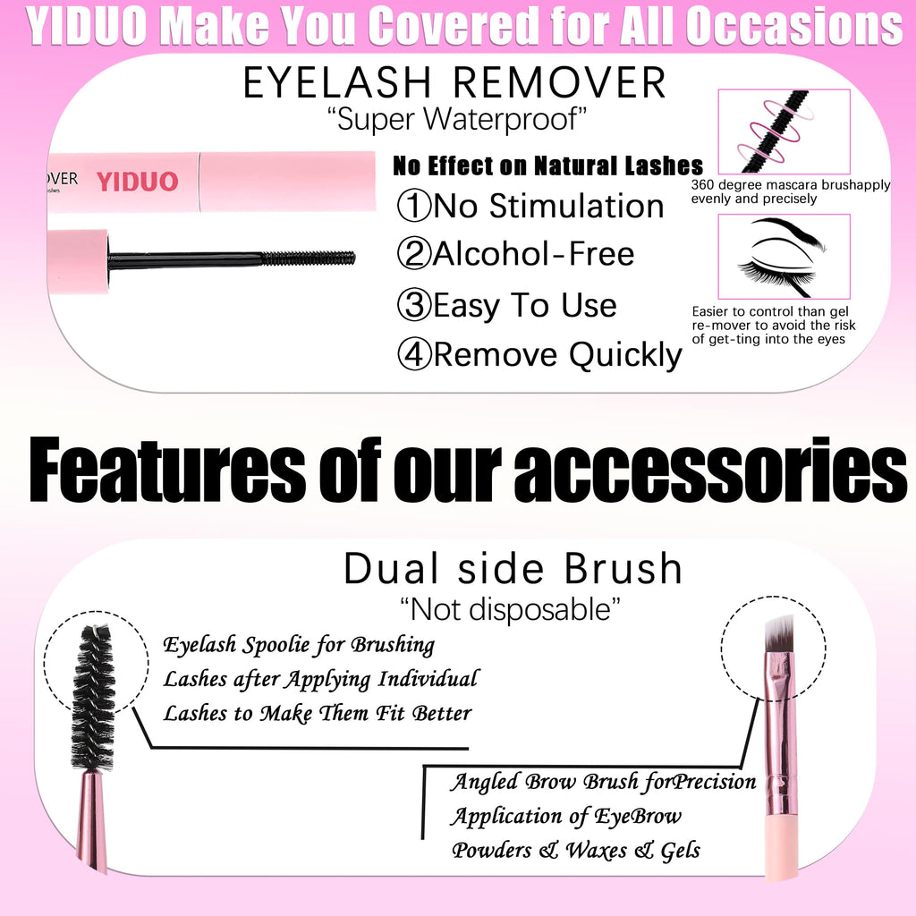 Lashes Clusters Kit 1846Pcs Bulk Packs Volume False Eyelash Extensions D Curl Wispy Individual Eyelashes, Volume Studio Effect, Wholesale Large Pack with Glue&Seal|Tweezers|Removers|Cleanser